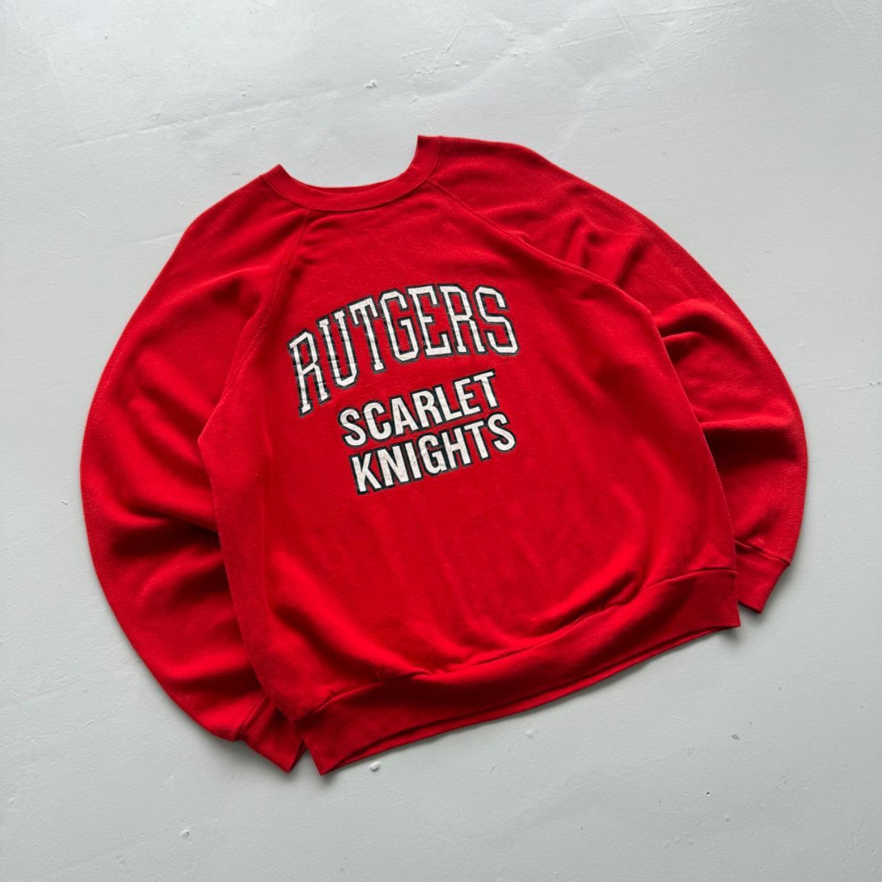 Red Rutgers College 90’s Vintage Graphic Sweatshirt - Small