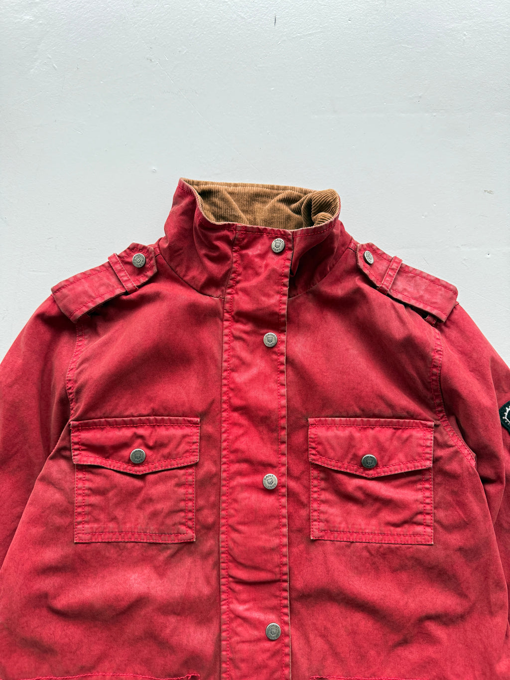 Faded Red Gant 90's Vintage Blanket Lined Field Utility Jacket - Medium