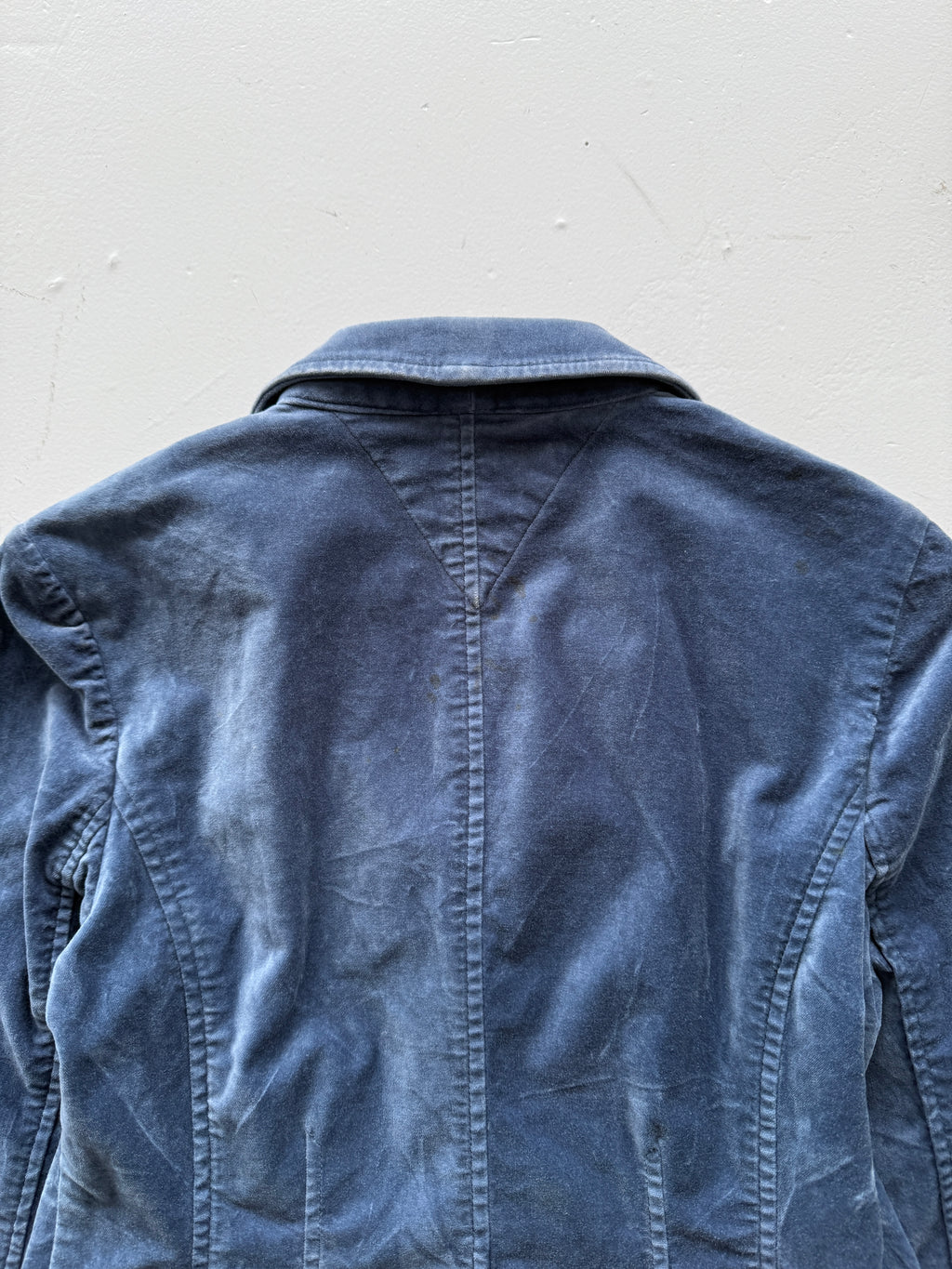 Blue Tommy Hilfiger 00's Vintage Y2K Velour Suit Jacket- XS