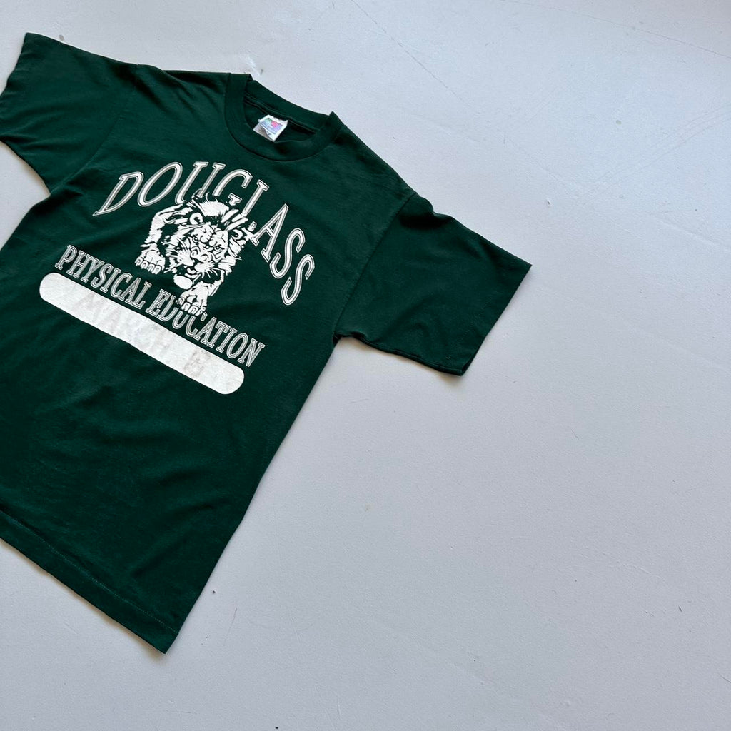 Douglas University Sports Dark Green 90s Vintage T-shirt - Small