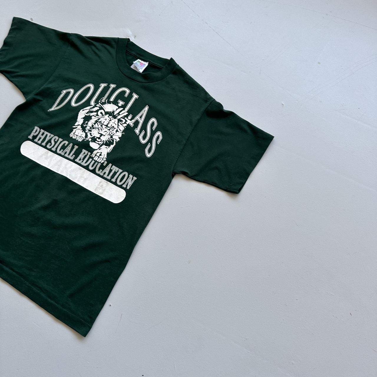 Douglas University Sports Dark Green 90s Vintage T-shirt - Small