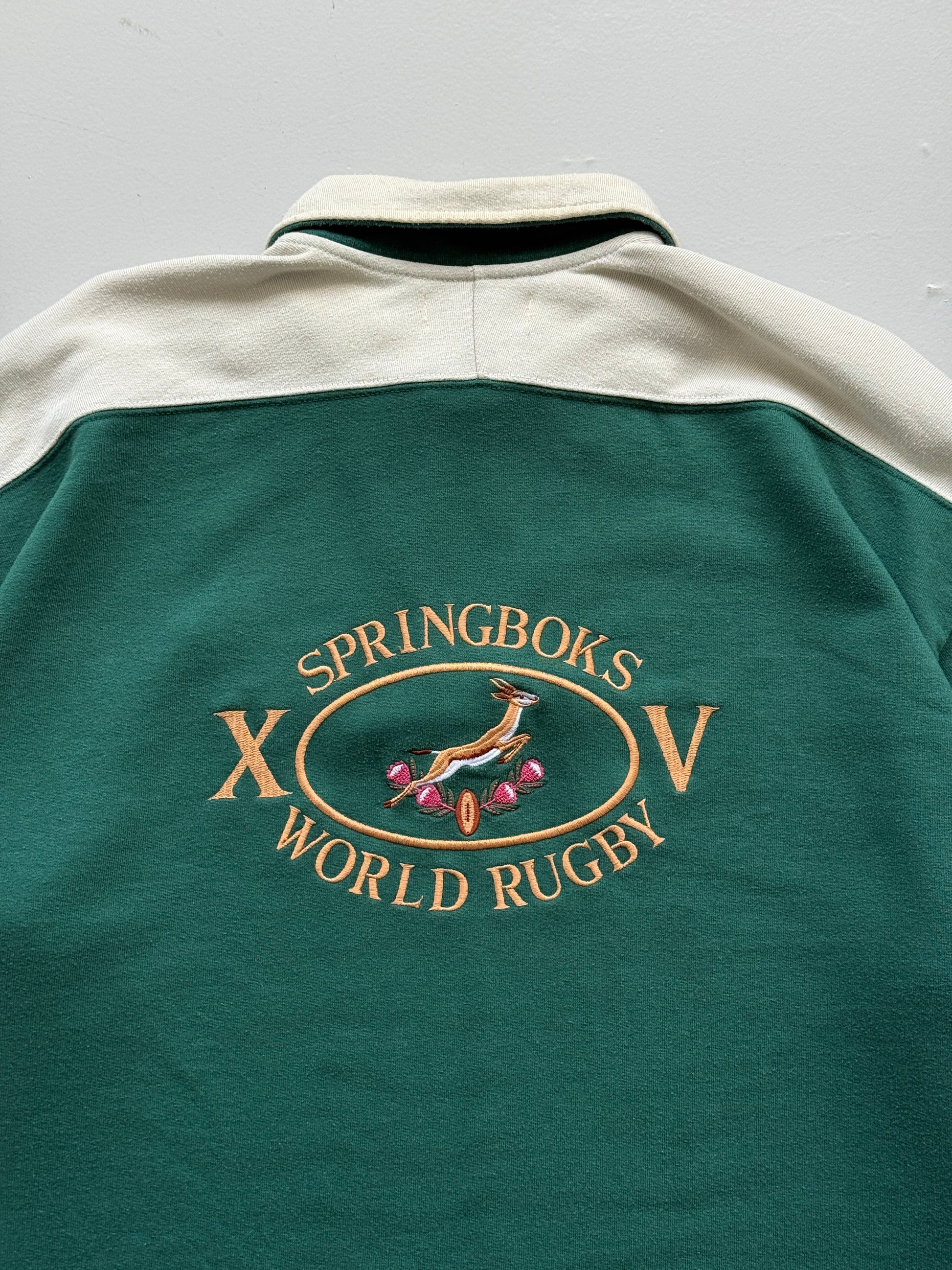 Twickenham Springboks XV World Rugby 90's Vintage Quarter Zip Sweatshirt - XL