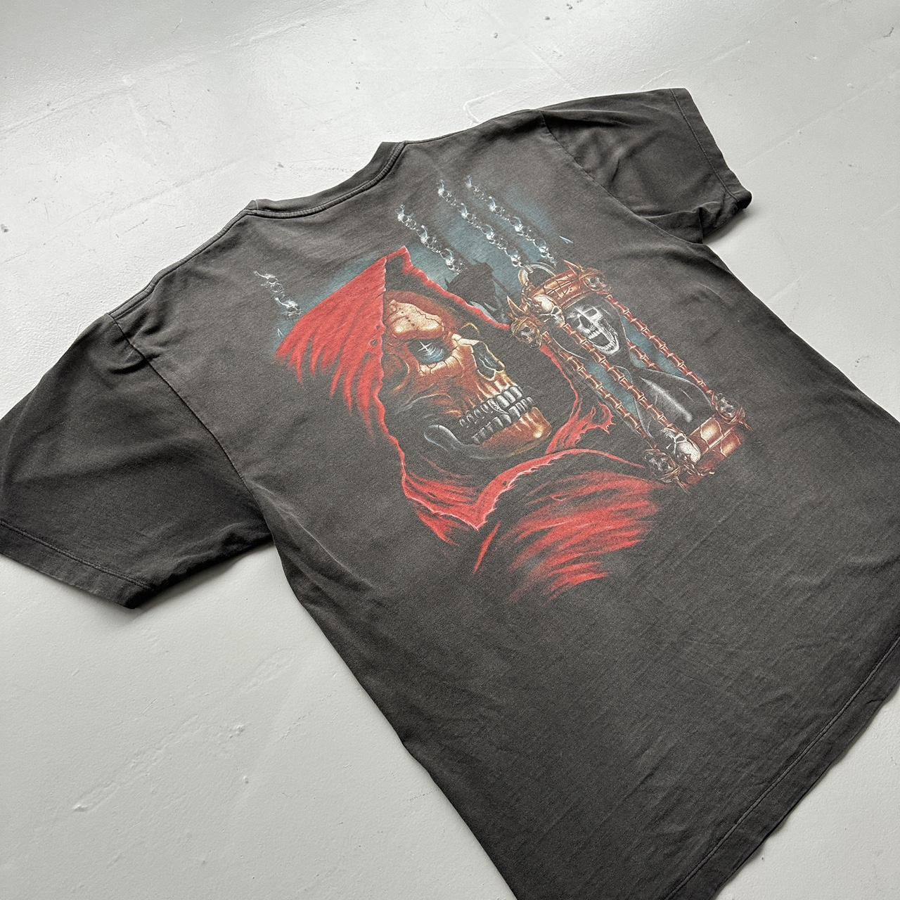 Faded Gothic Grim Reaper Vintage 90's Graphic T-shirt - XL