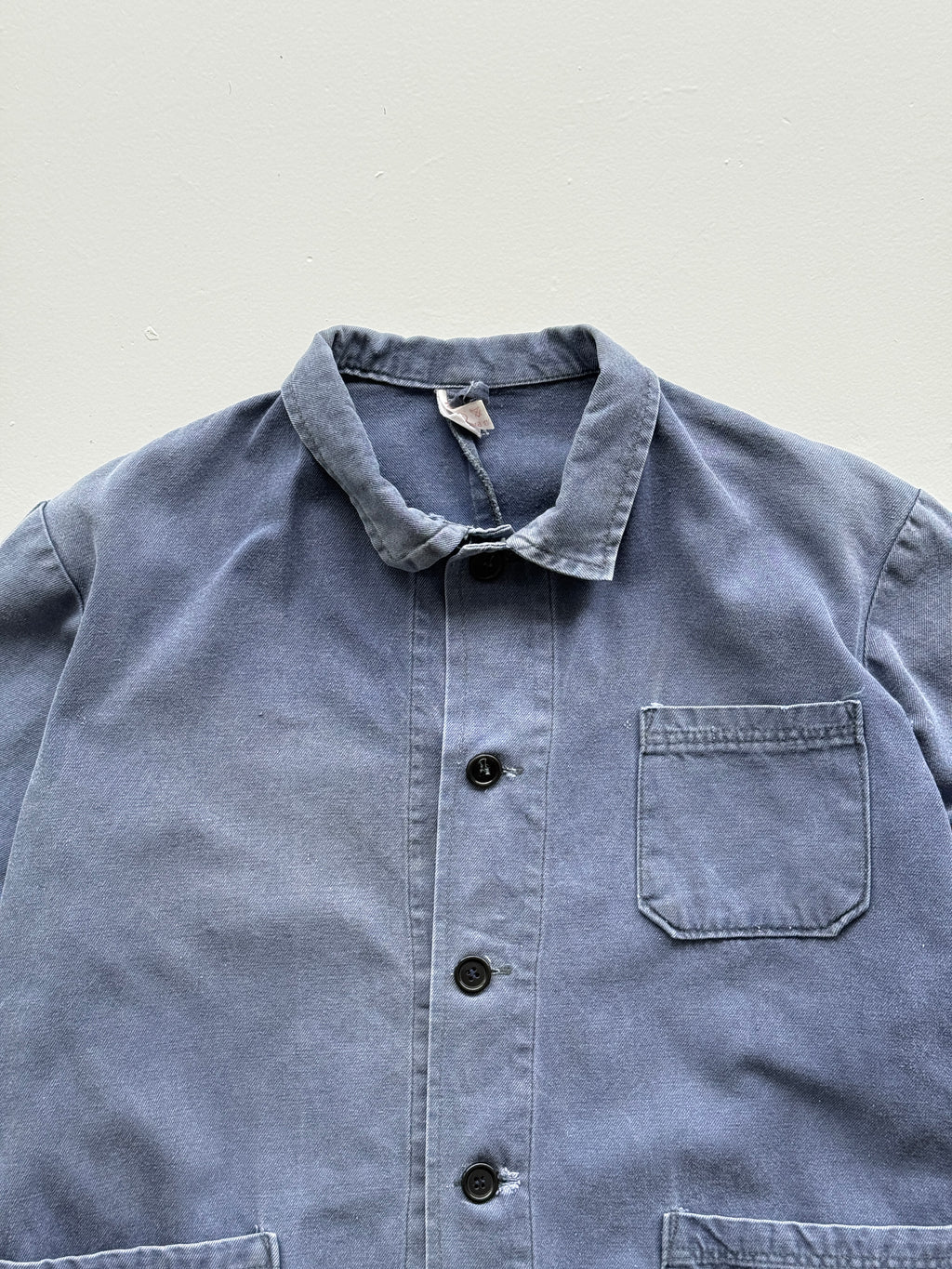 Faded Blue French Chore Jacket 80's Vintage Workwear CH216 - Medium