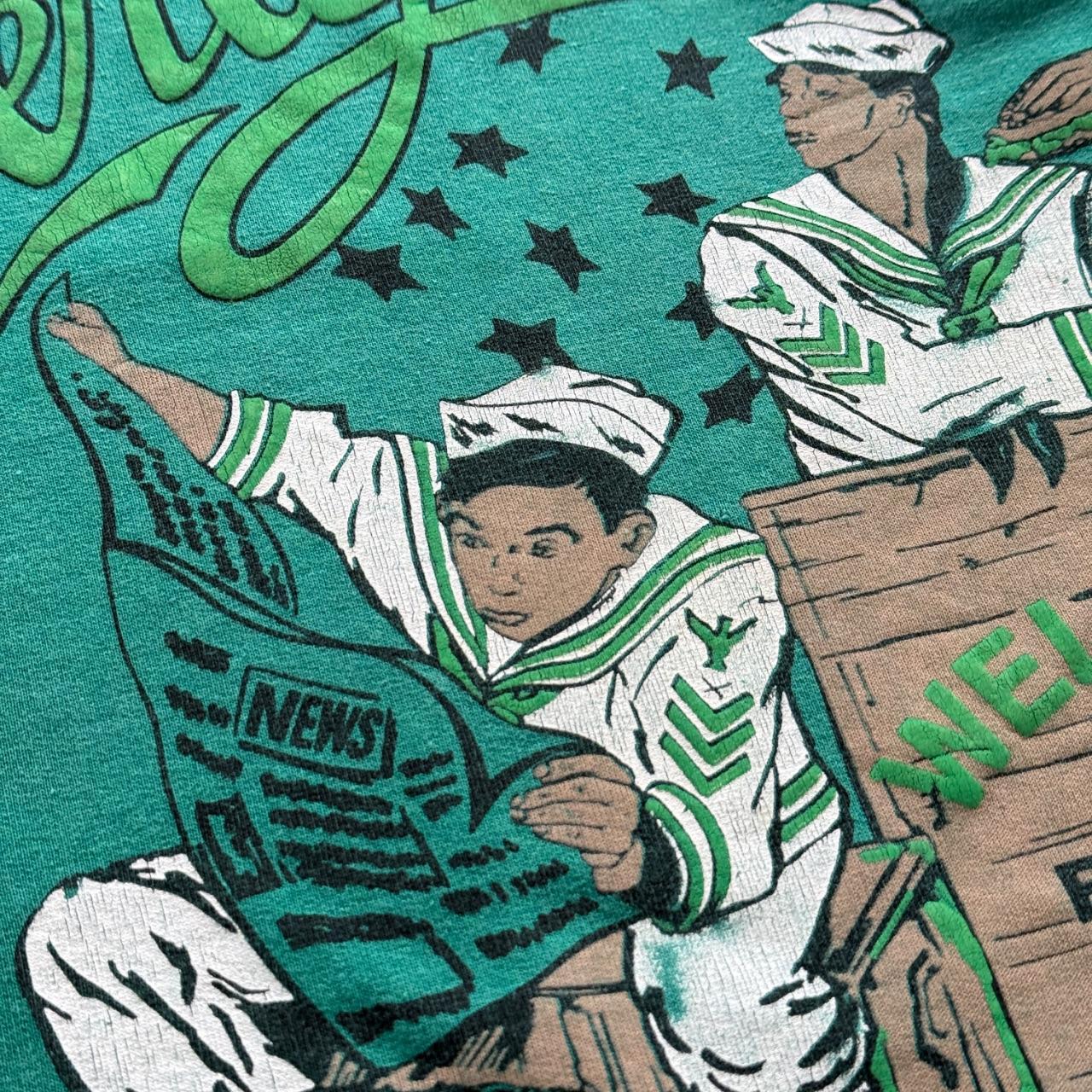 Green Liberty Men 80’s Vintage Graphic Sweatshirt - Boxy Large