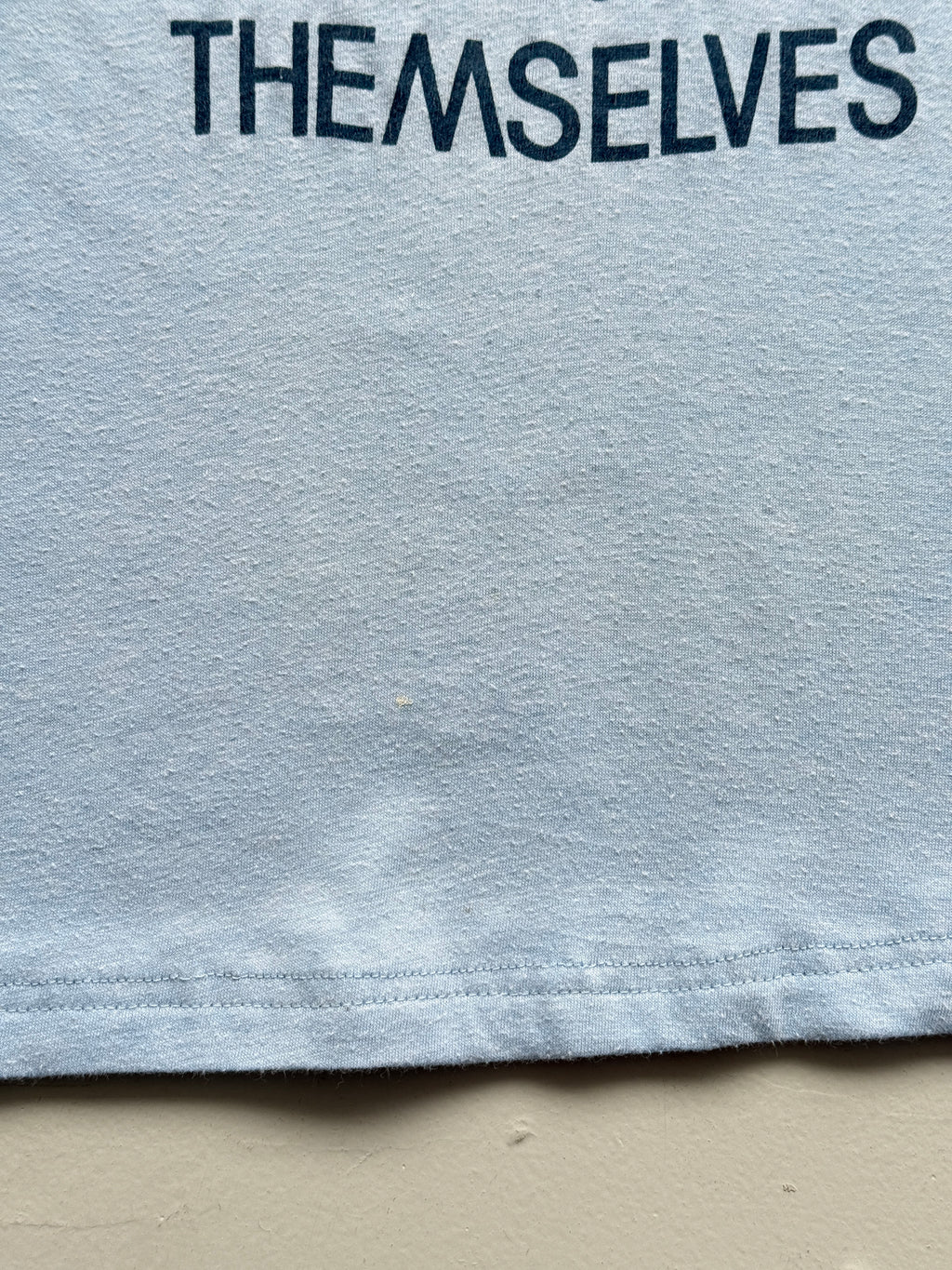 Light Blue Let The Russians 1984 Olympics 80's Vintage Cropped T-Shirt - Small
