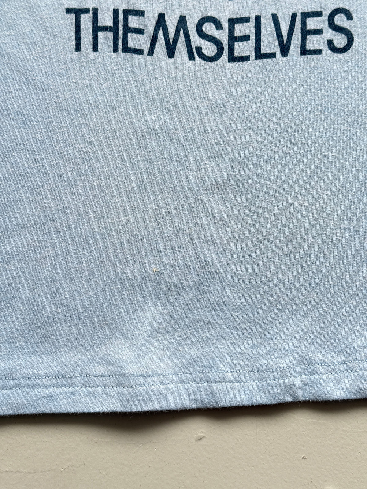 Light Blue Let The Russians 1984 Olympics 80's Vintage Cropped T-Shirt - Small
