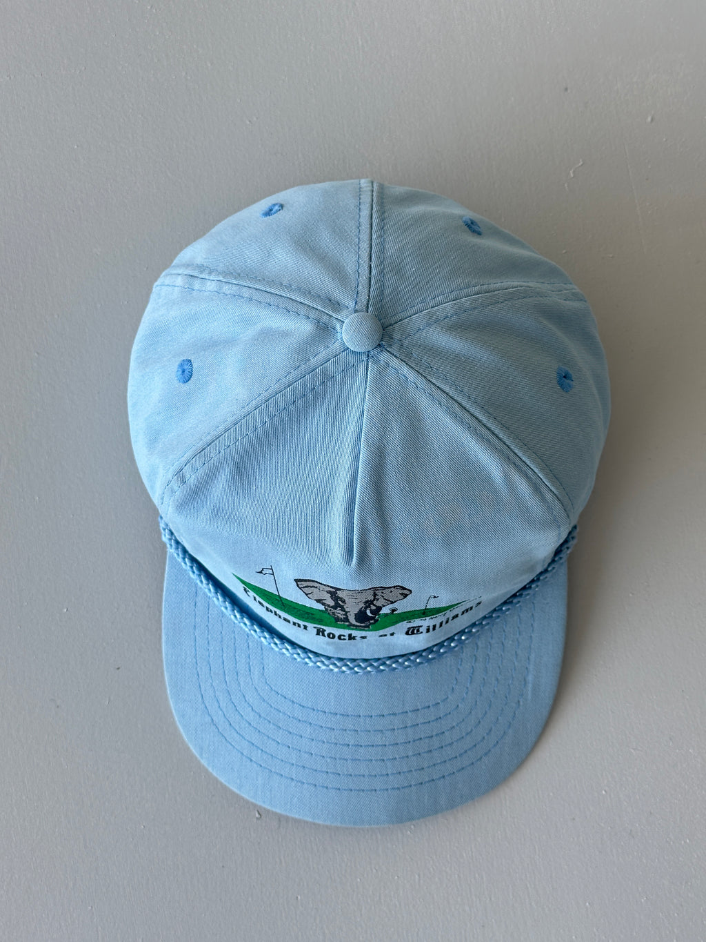 Light Blue Elephant Rocks at Williams Golf 90's Vintage SnapBack Trucker Cap