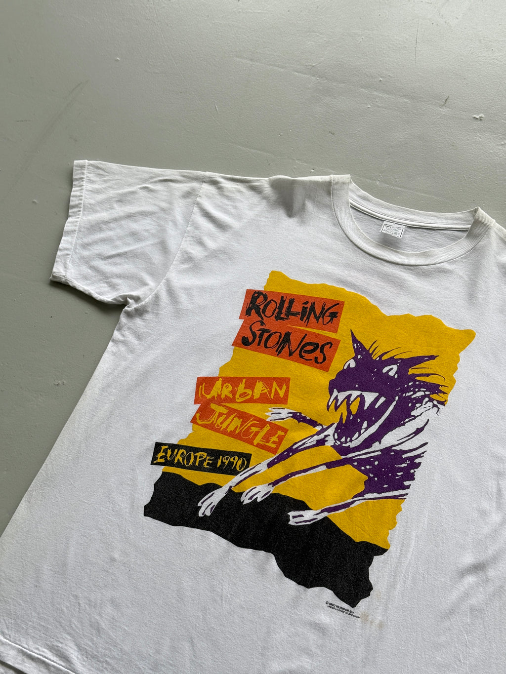 White Rolling Stone 90's Vintage Graphic Band T-Shirt - XL
