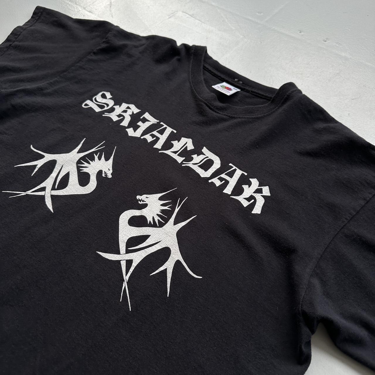 Black Gothic Black Metal SKJALDAK 00s Vintage Graphic T-Shirt - Large