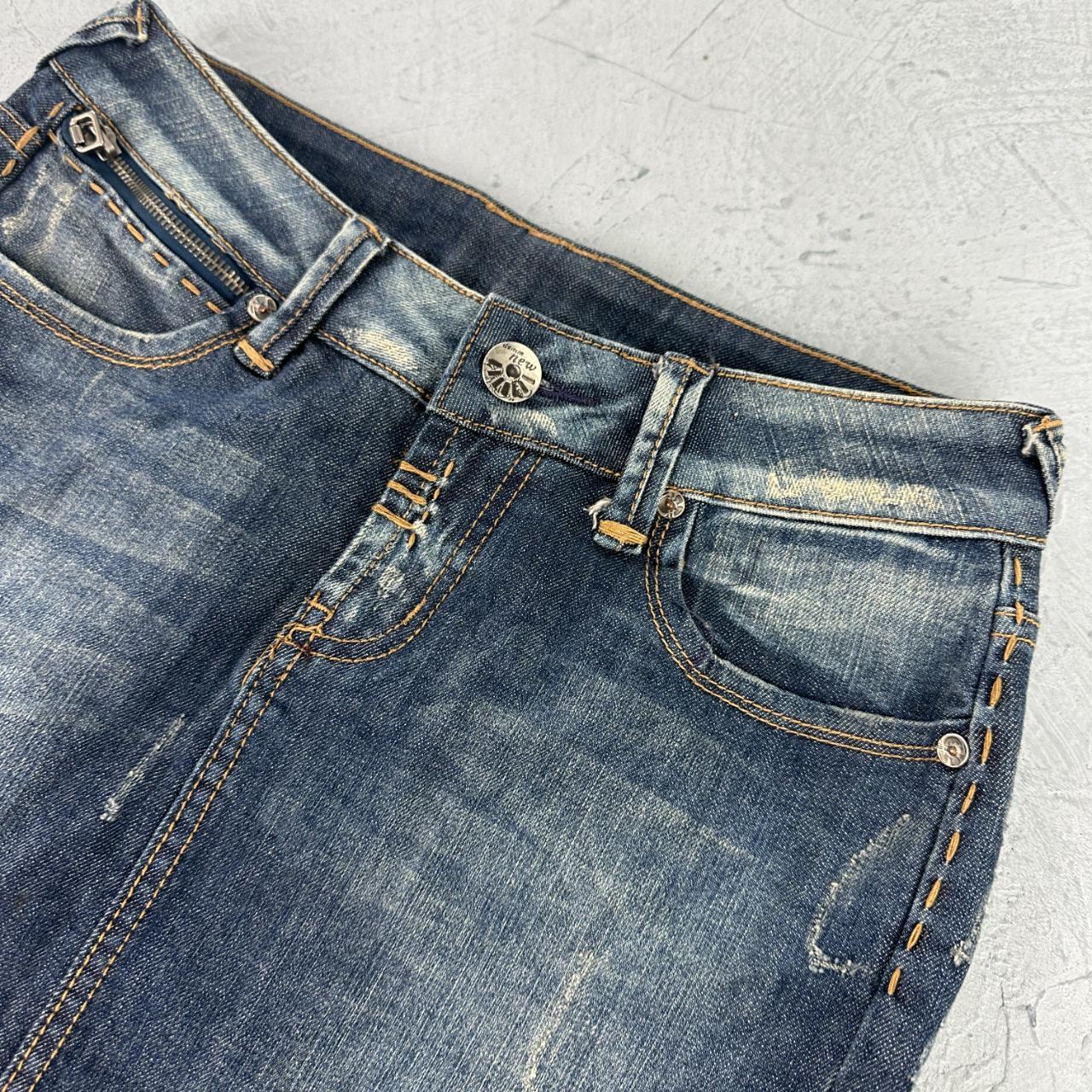 Womens Navy Y2K Denim Mini Skirt - 28” x 16” Small Size 8