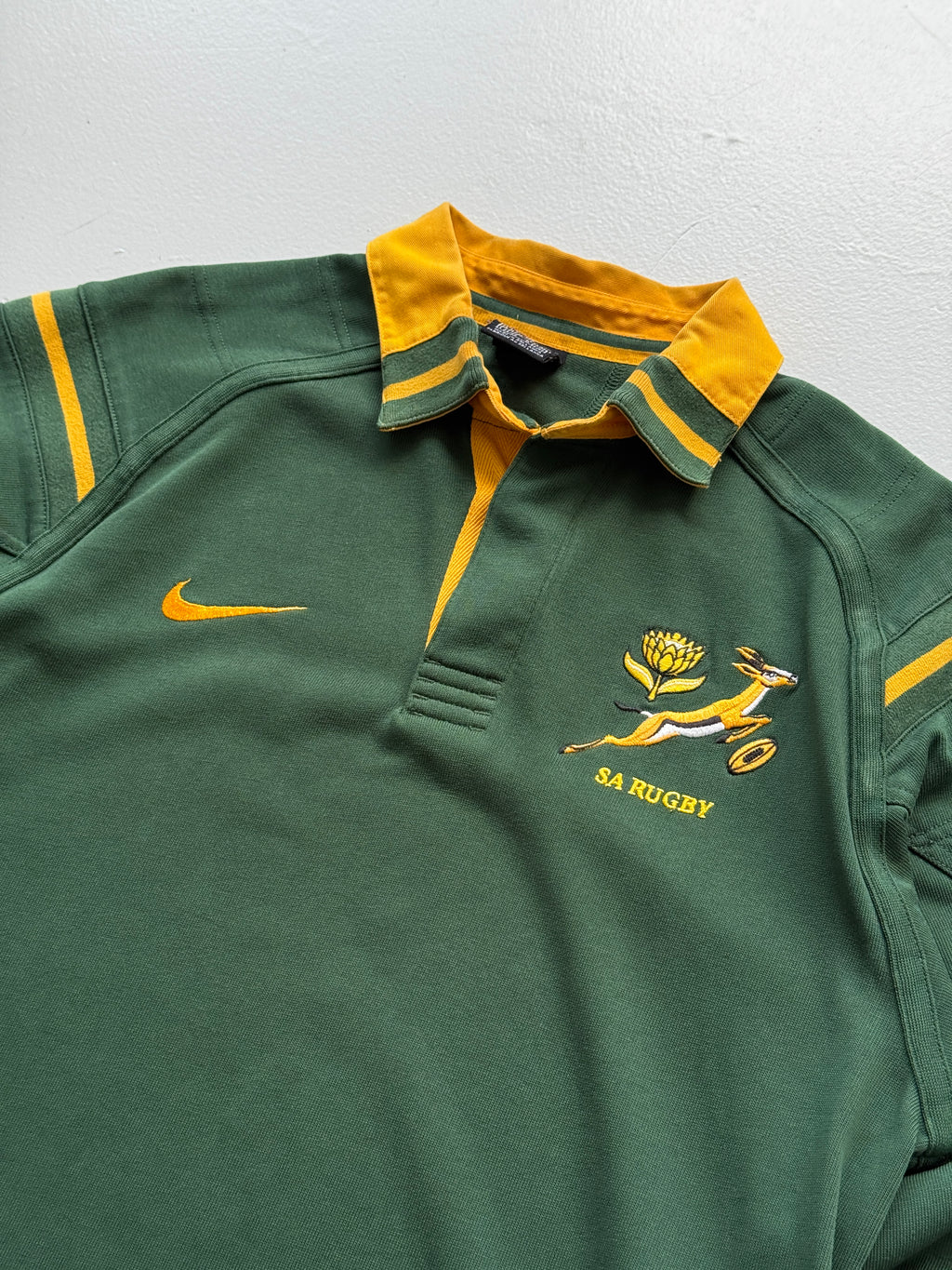 Nike SA Rugby Springboks Vintage Long Sleeve Rugby Polo - Small