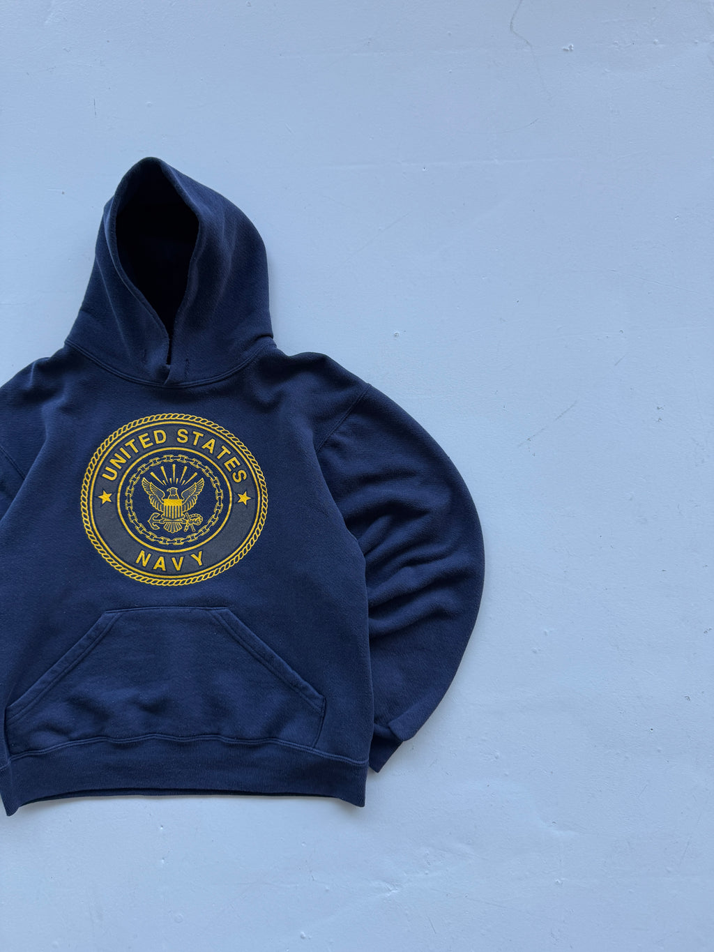 Navy United States Navy Made in USA Vintage Hoodie - Small