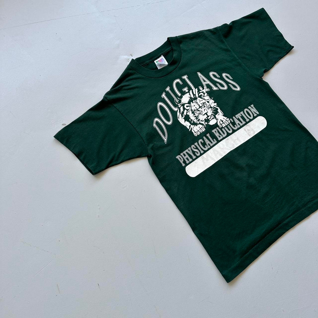 Douglas University Sports Dark Green 90s Vintage T-shirt - Small