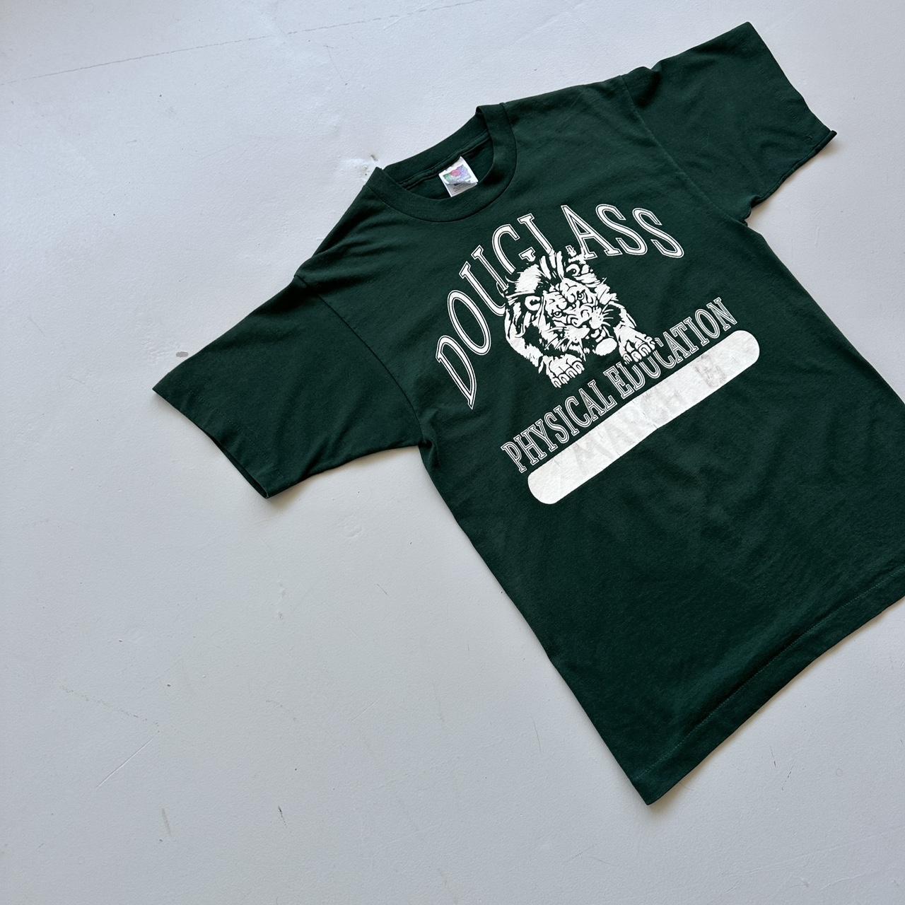 Douglas University Sports Dark Green 90s Vintage T-shirt - Small