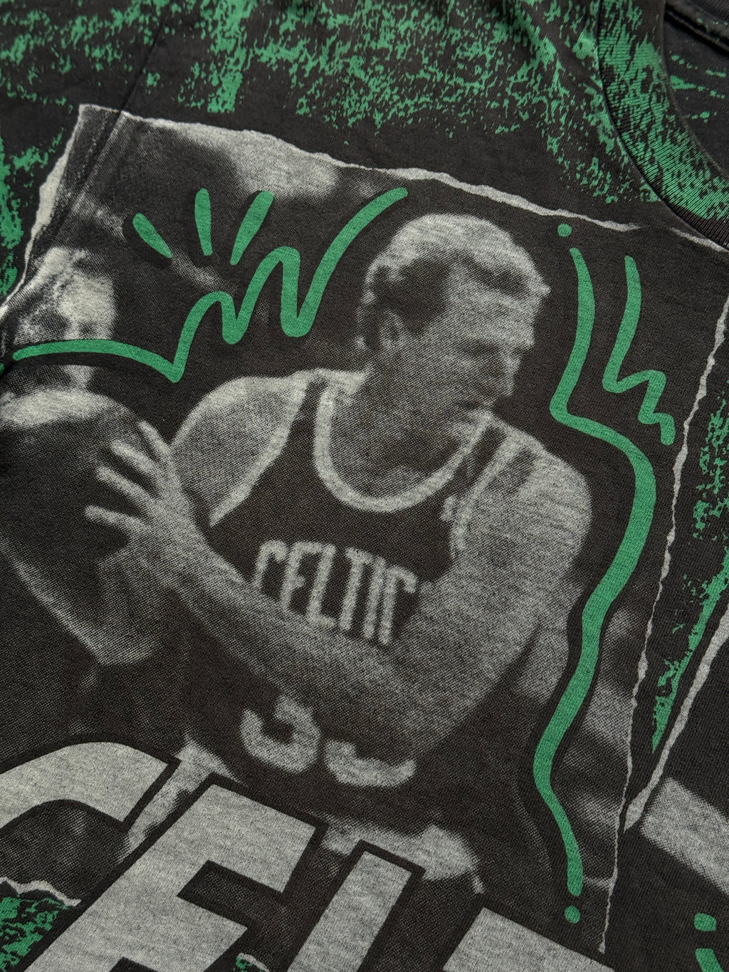 Boston Celtics NBA Vintage Single Stitch Salem Sportswear T-Shirt 90's - XL