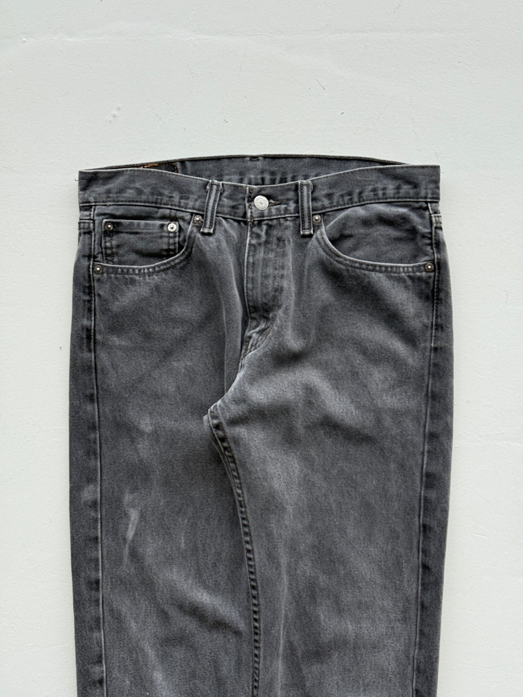 Grey Levi's 505 Denim Straight Leg Vintage Jeans - 32” x 28”