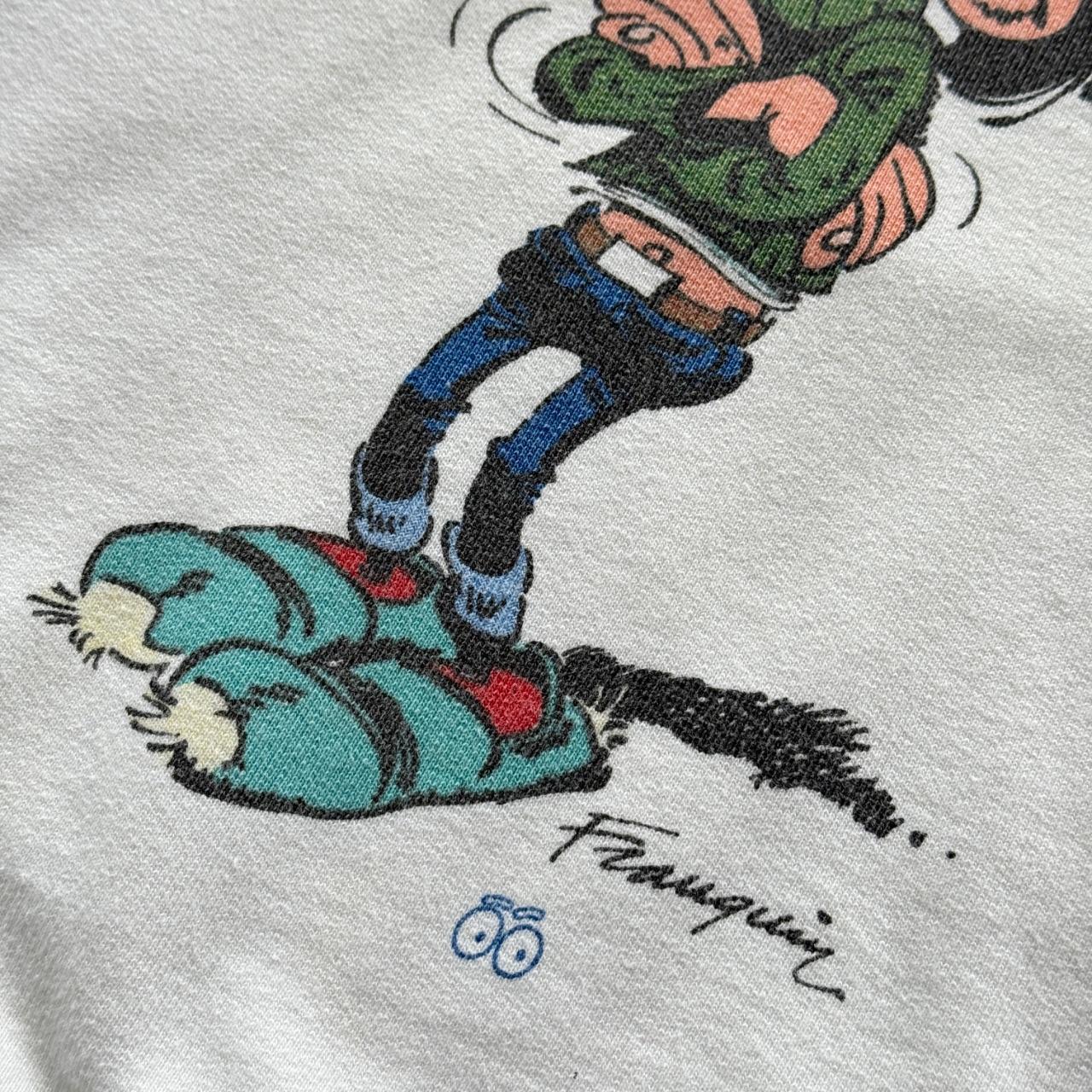 White French Cartoon 90s Vintage Graphic Sweatshirt - Small