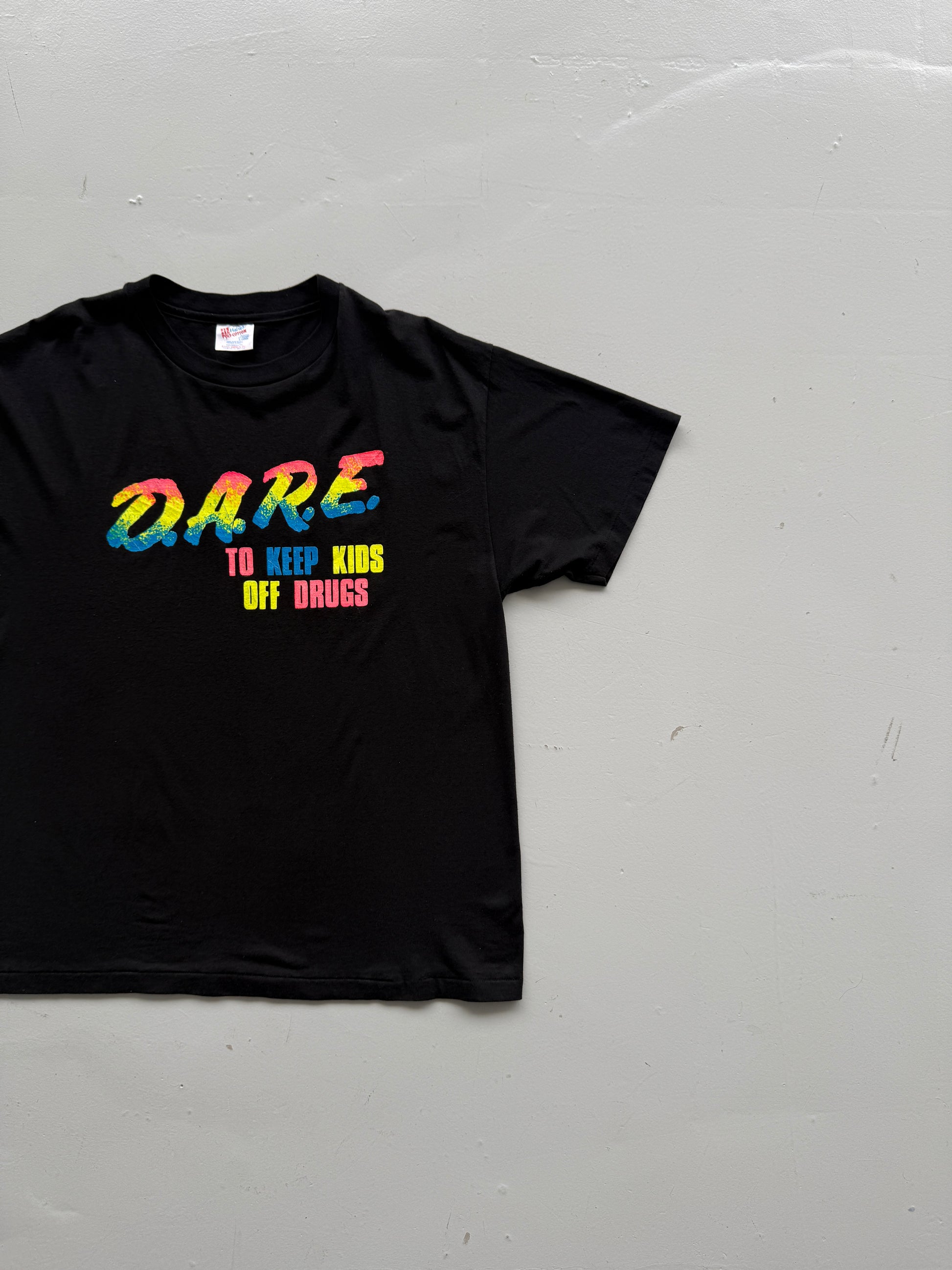 Black Dare 90's Vintage Single Stitch Graphic T-Shirt - XL