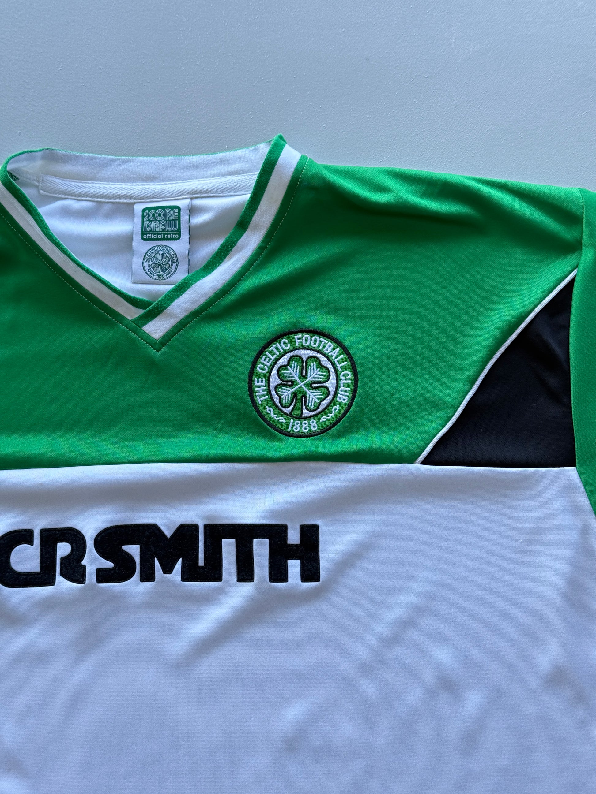 Score Draw Celtic FC CR Smith Retro Vintage Football Shirt - XL