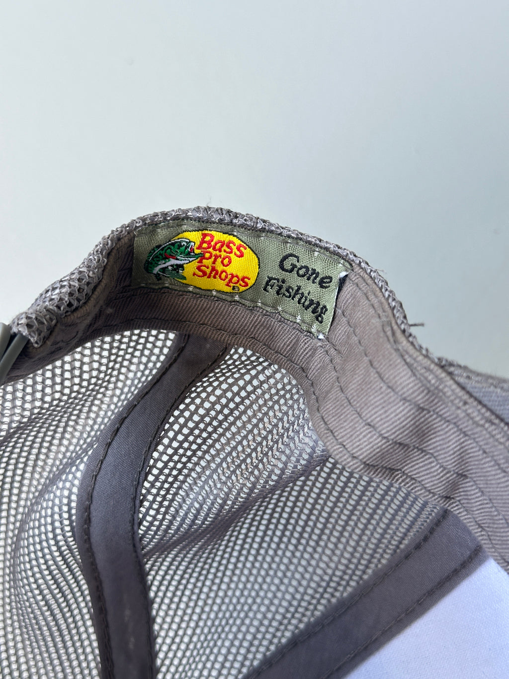 Grey Bass Pro Shops Vintage Trucker Cap
