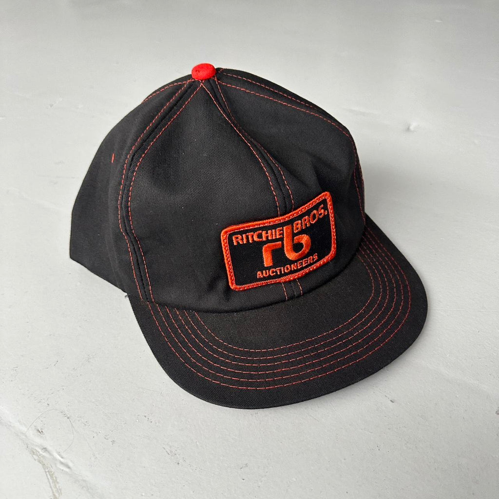Black Richie Bros Vintage Cotton SnapBack Trucker Cap
