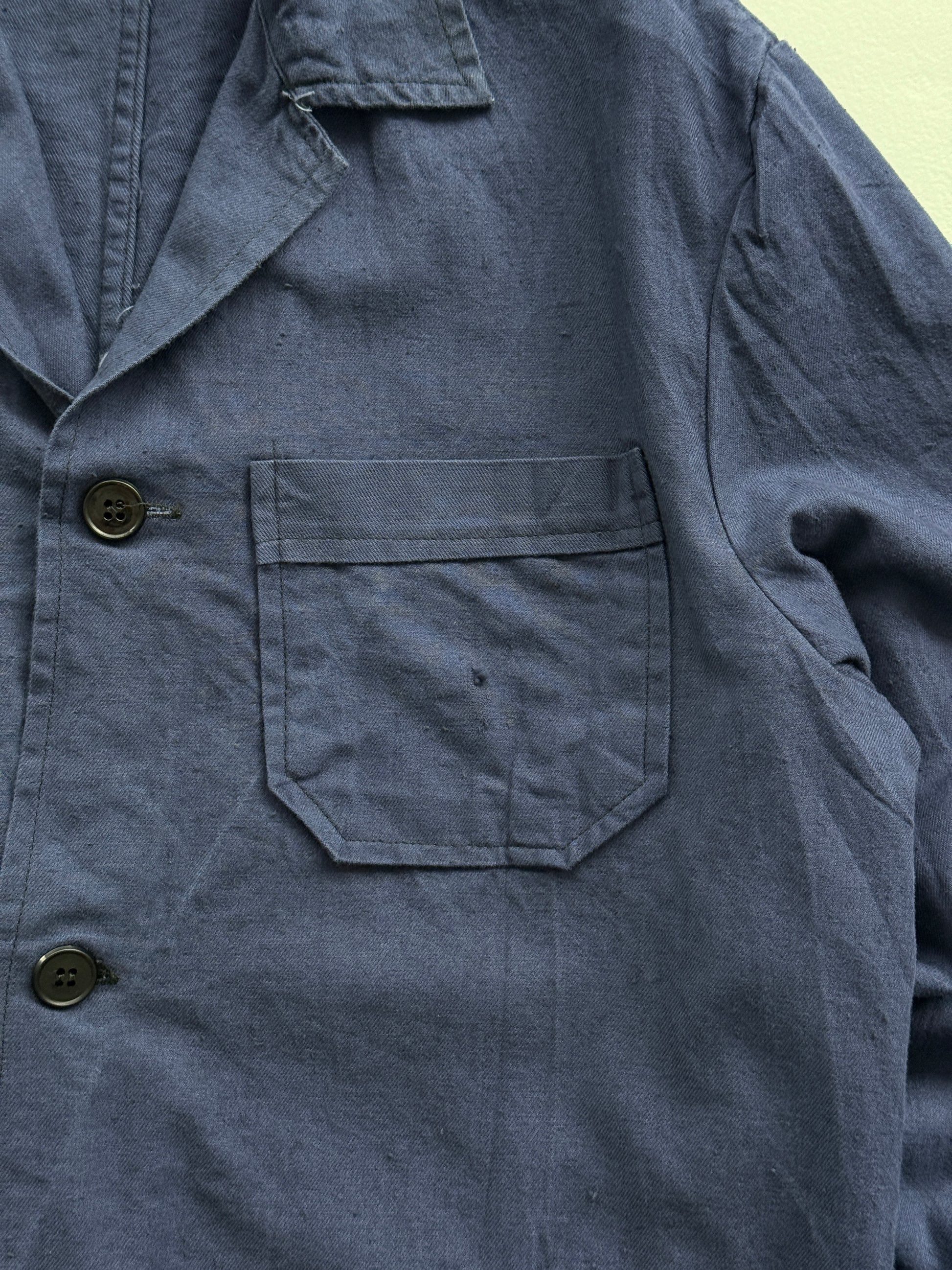 Navy Blue French Chore Jacket 80's Vintage Workwear CH158 - Small