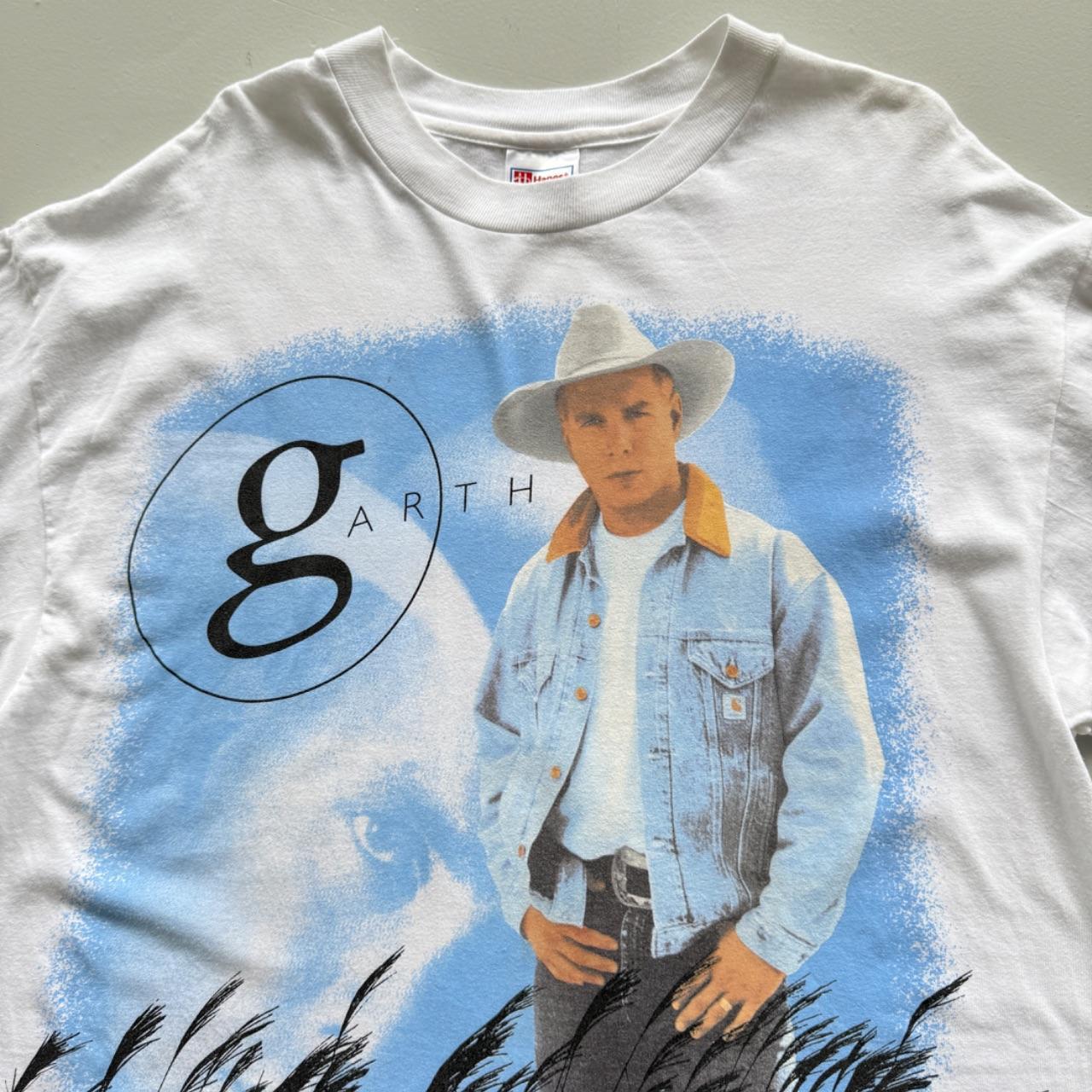 White Garth Brooks 90s Vintage Graphic Country Music T-Shirt - XL