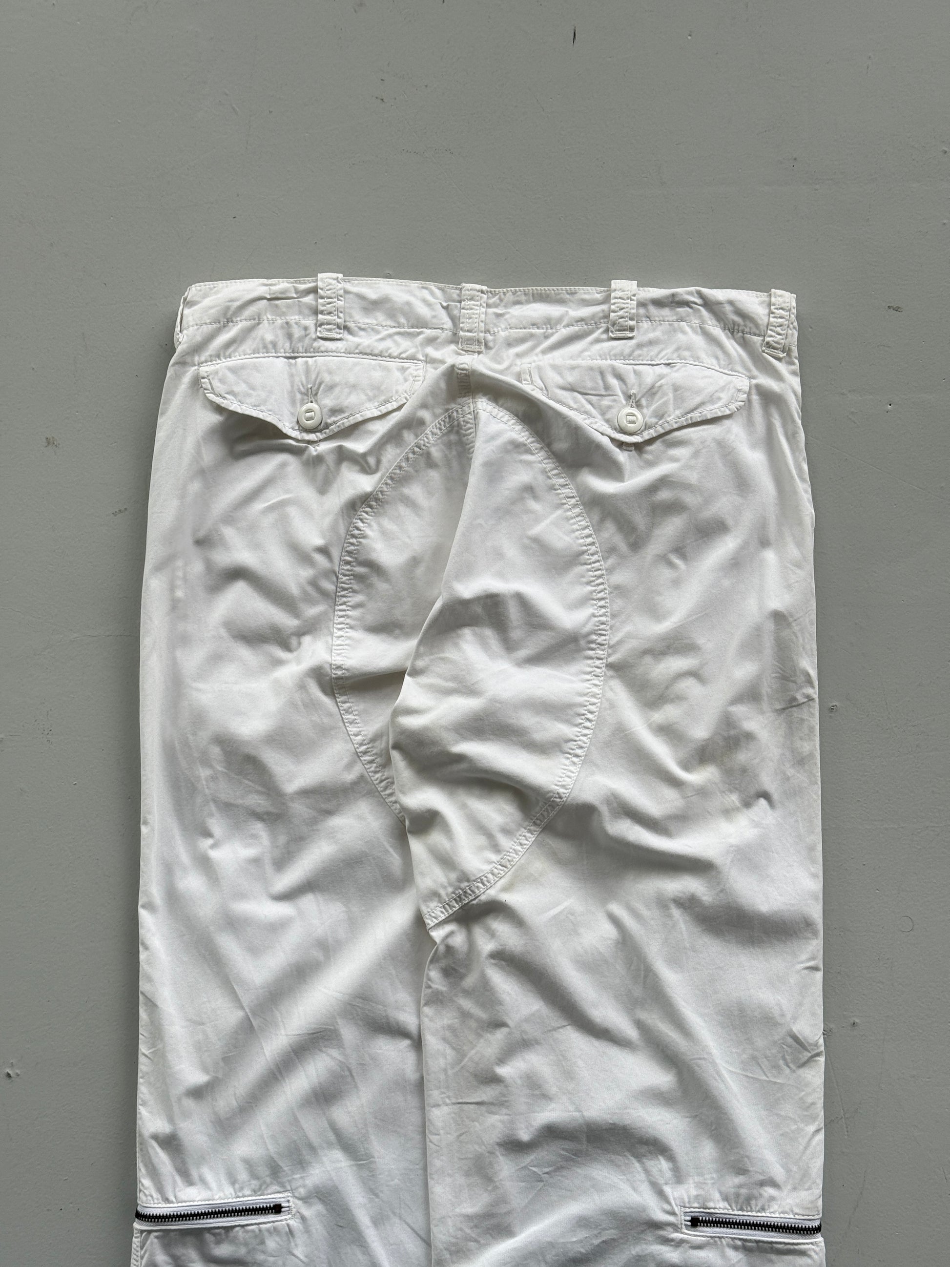 White Ralph Lauren 90's Vintage Cargo Pants Trousers - W34 x L34