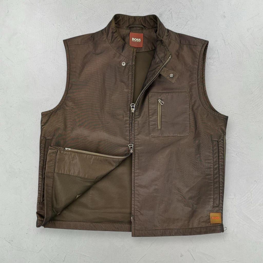 Hugo Boss Brown Utility Vest - Medium