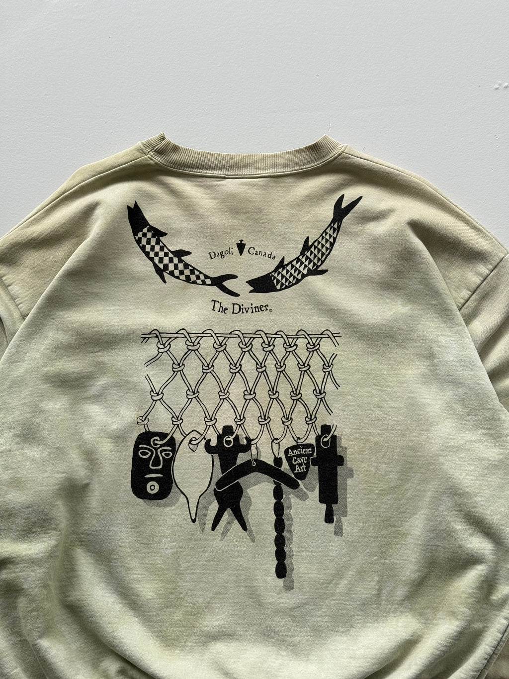 Light Green Native American 90's Vintage Tourist Graphic Sweatshirt - Large