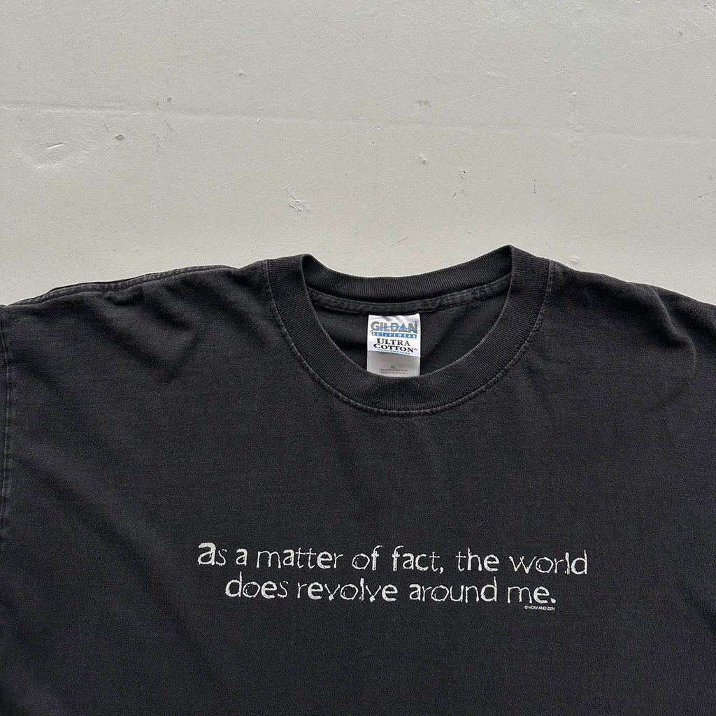 Black Slogan 00s Vintage Graphic T-Shirt - XL