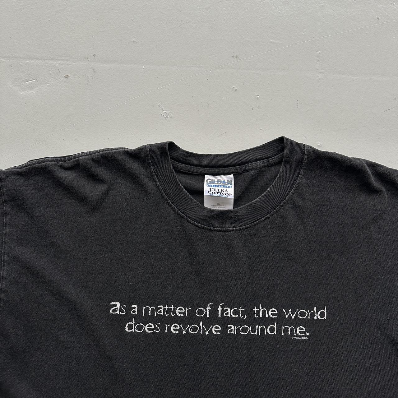 Black Slogan 00s Vintage Graphic T-Shirt - XL