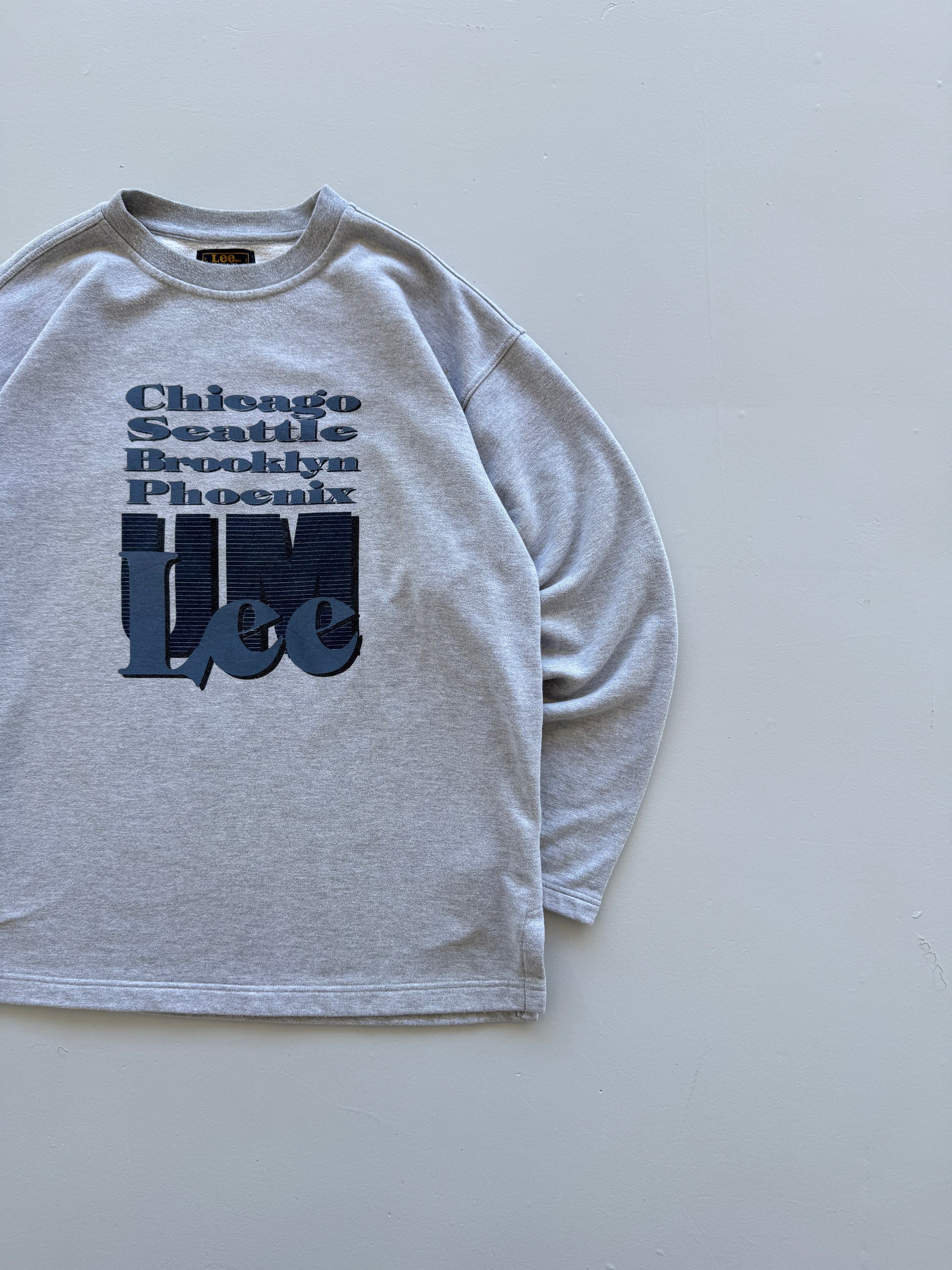 Grey Lee 90's Vintage Union Made Graphic Sweatshirt Jumper - XL