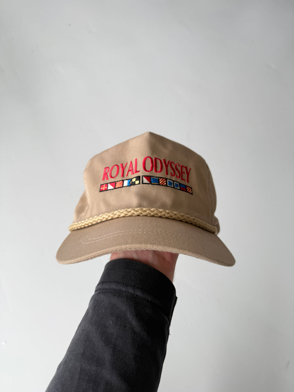 Beige Royal Odyssey Vintage Cotton SnapBack Trucker Cap