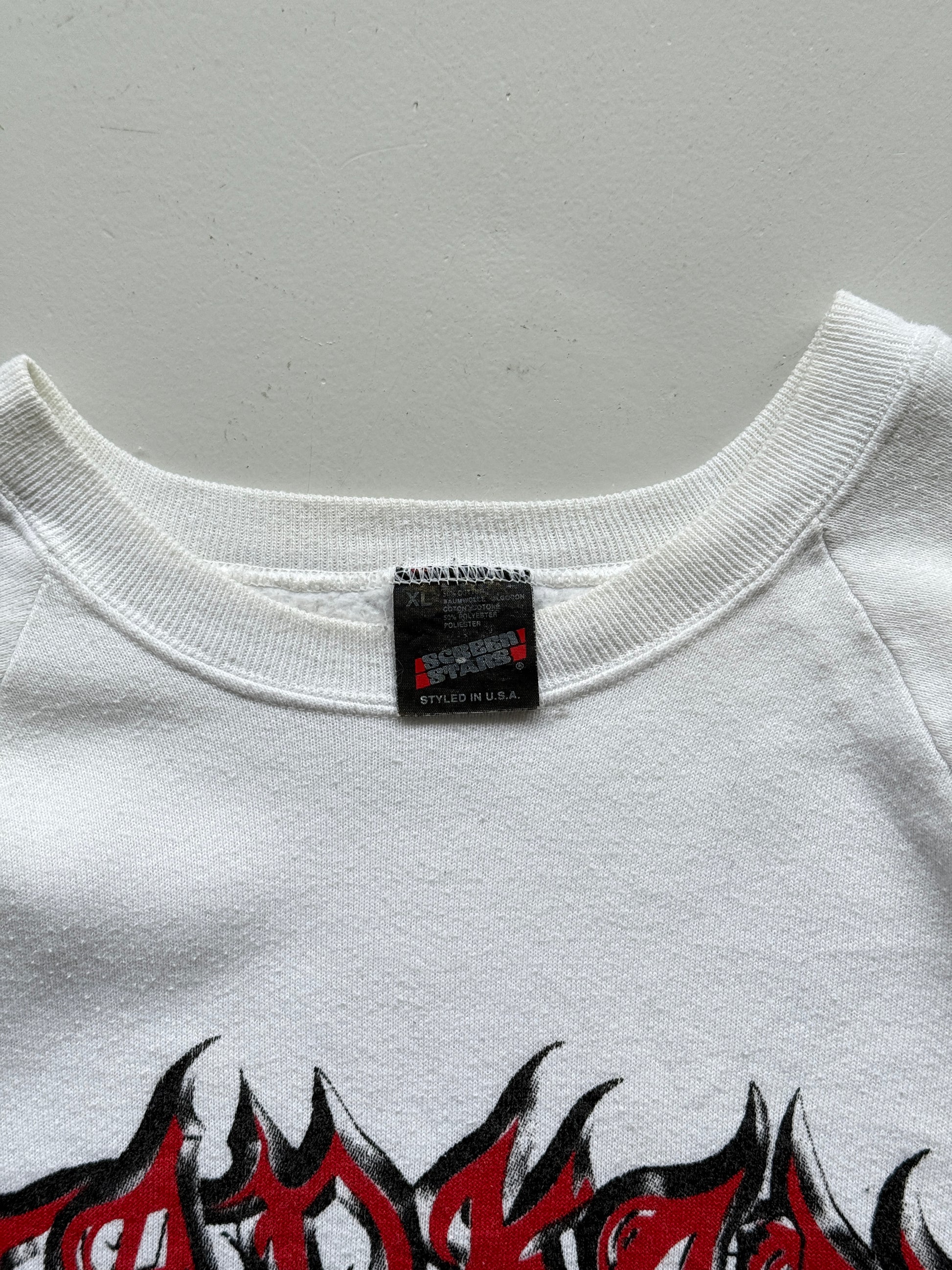 White Rare Tankard Metal Band Vintage Sweatshirt 90's Crewneck - Large