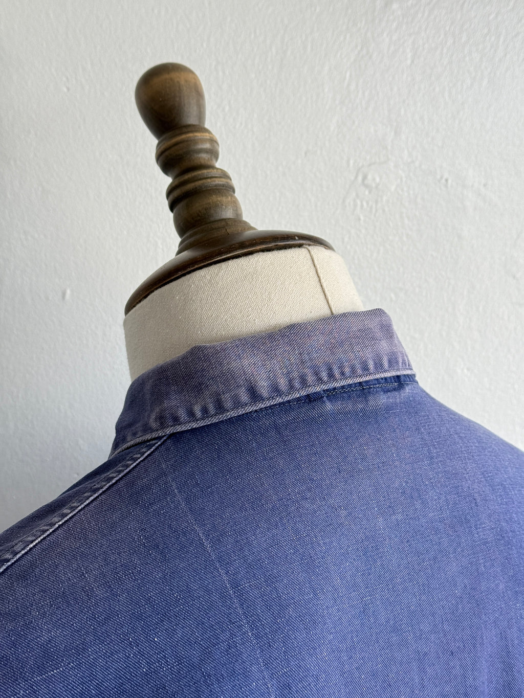 Blue French 1950's/60's Vintage Workwear Chore Jacket CH468 - Small