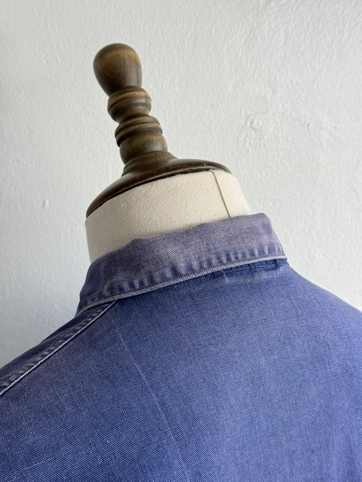 Blue French 1950's/60's Vintage Workwear Chore Jacket CH468 - Small