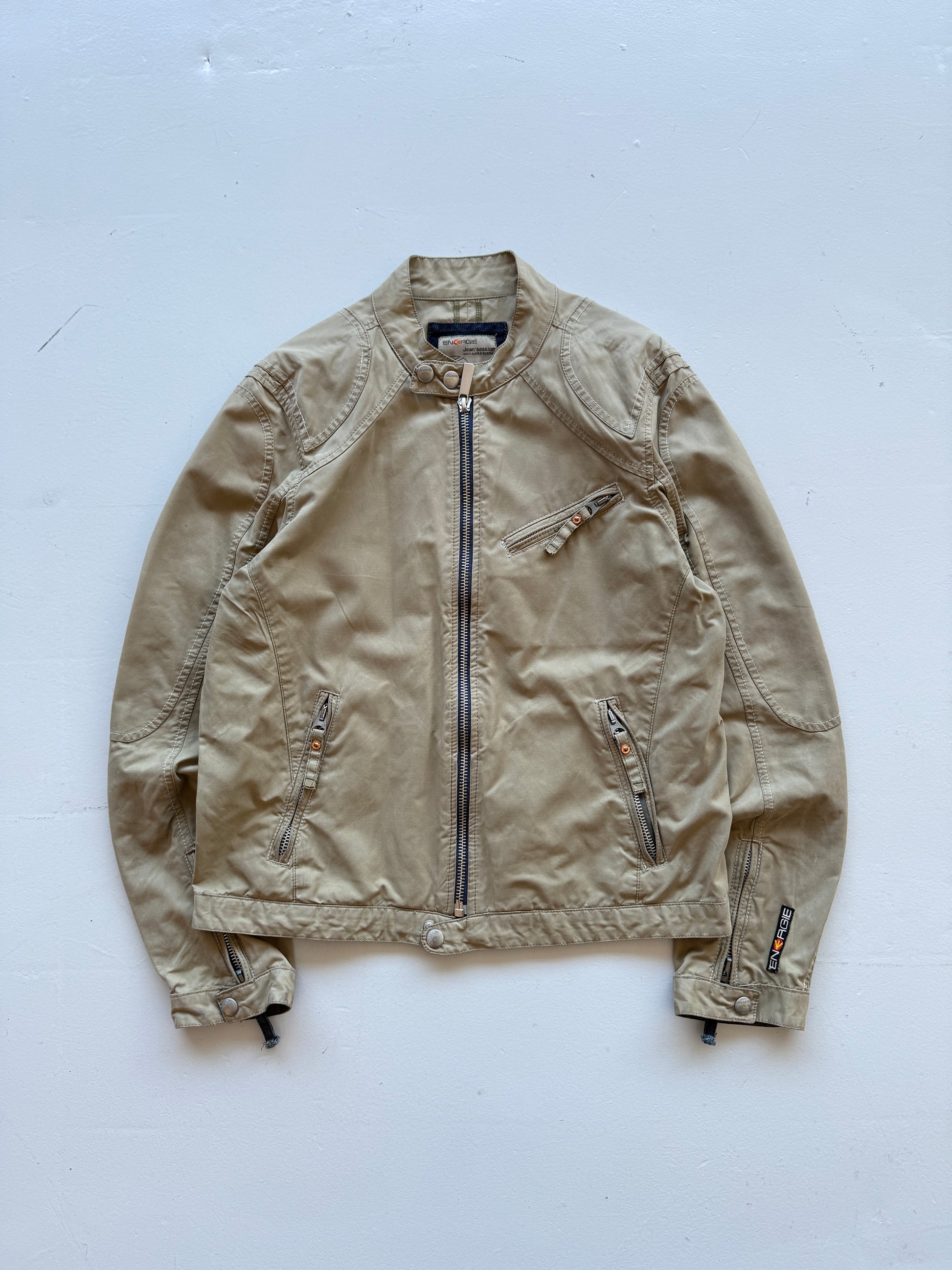 Cream Energie Leather Y2K Vintage Leather Jacket - Medium