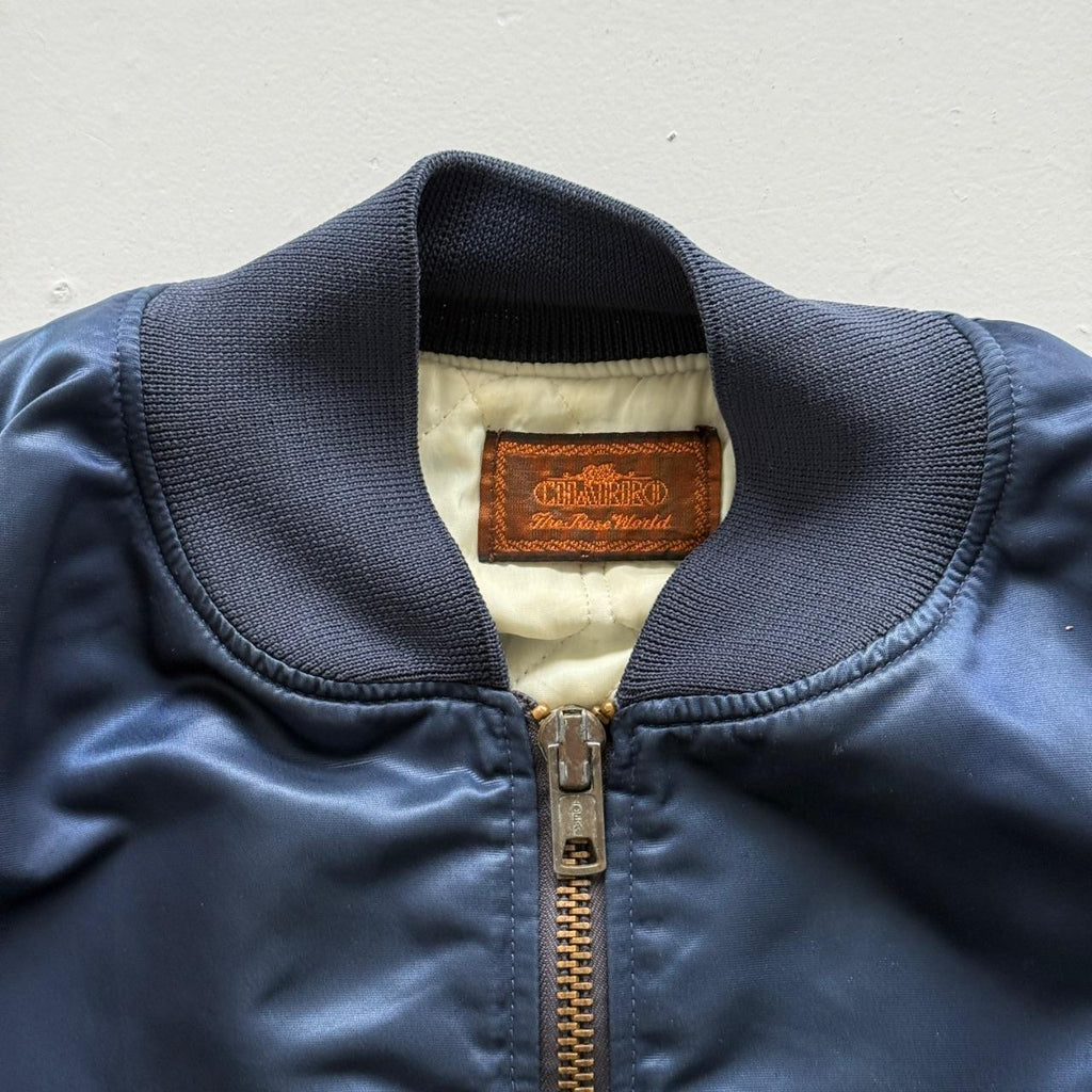 Navy Charro Embroidered 80’s Vintage Bomber Jacket - XL