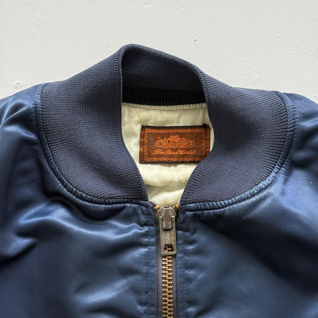 Navy Charro Embroidered 80’s Vintage Bomber Jacket - XL