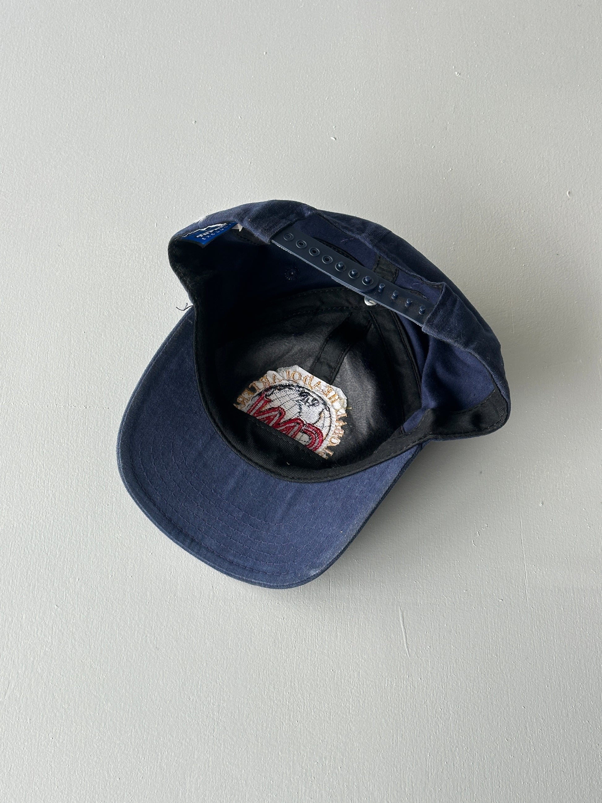 Navy CNN Global Headquarters 90's Vintage SnapBack Trucker Cap