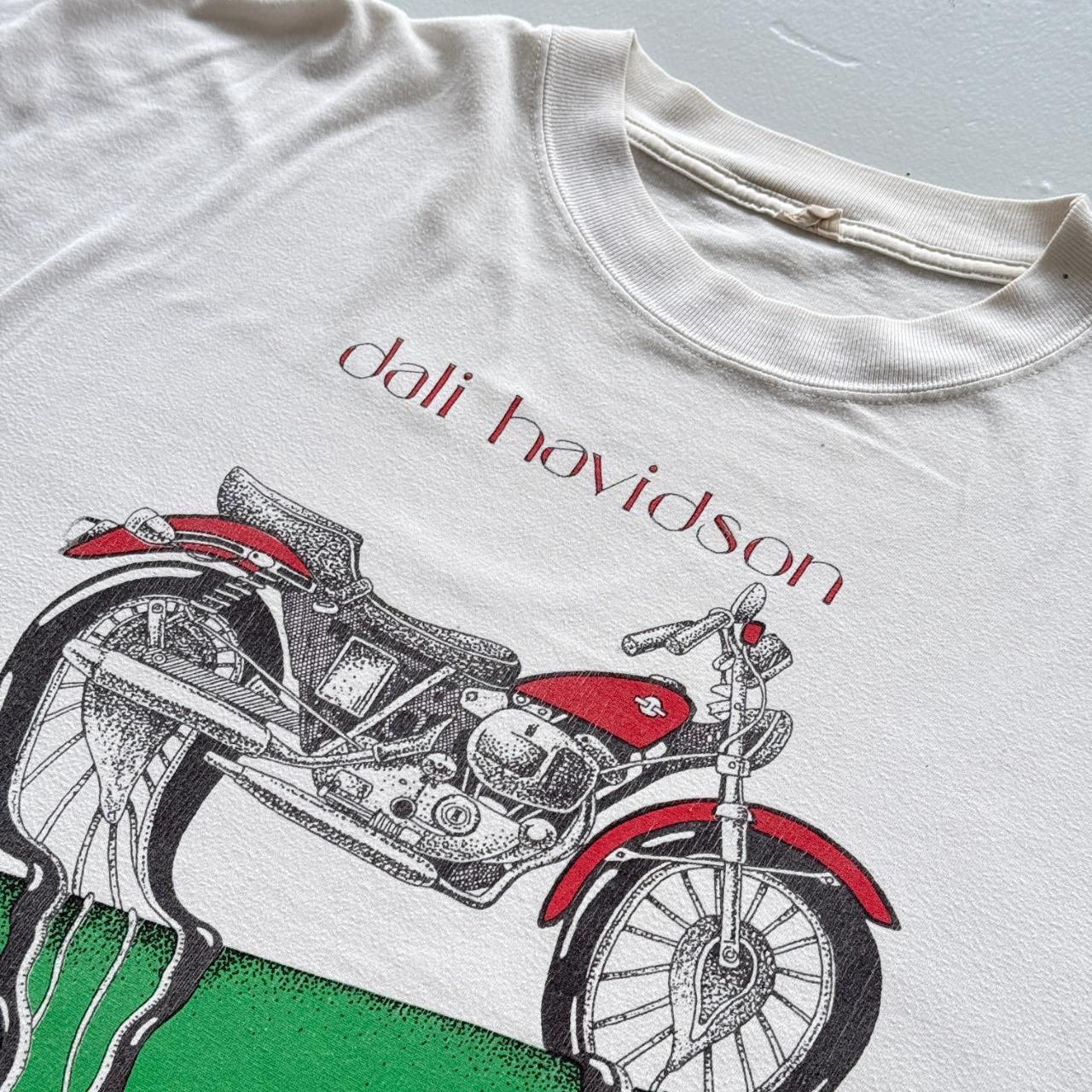 White Dali Havidson Salvador Dali / Harley Davidson Vintage 90's Art T-shirt - XL