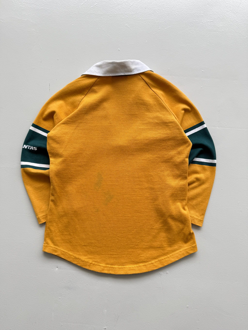 Yellow Australian Rugby 00's Vintage Wallabies Canterbury Kid's Jersey - Age 10