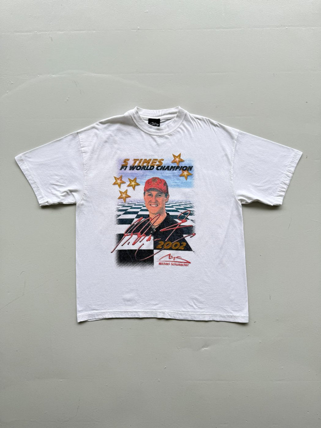 Michael Schumacher Official 5 Times F1 World Champion 2002 Vintage Graphic T-Shi