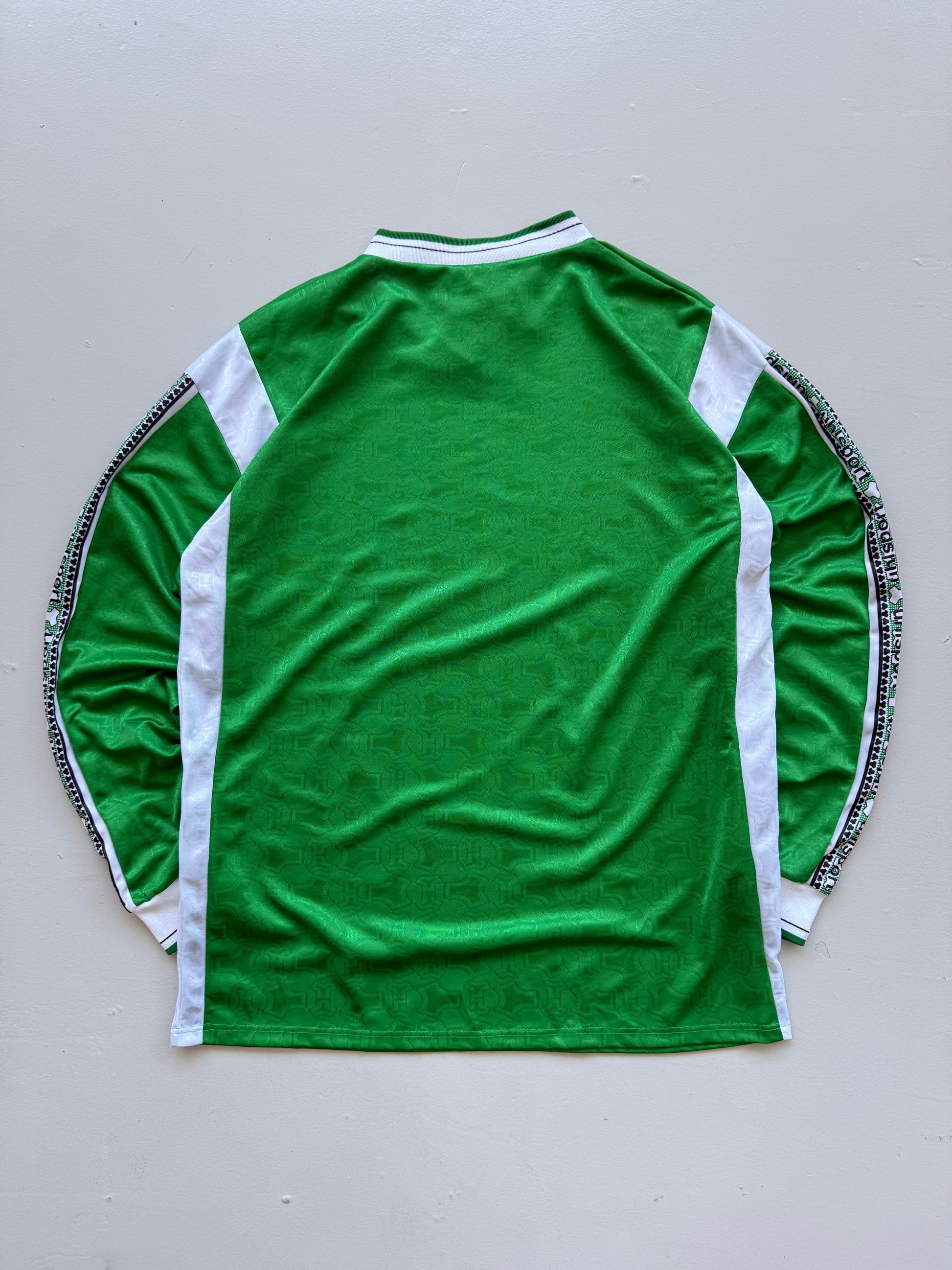 Uhlsport Green Long Sleeve 90's Vintage Goalkeeper Football Shirt - XL