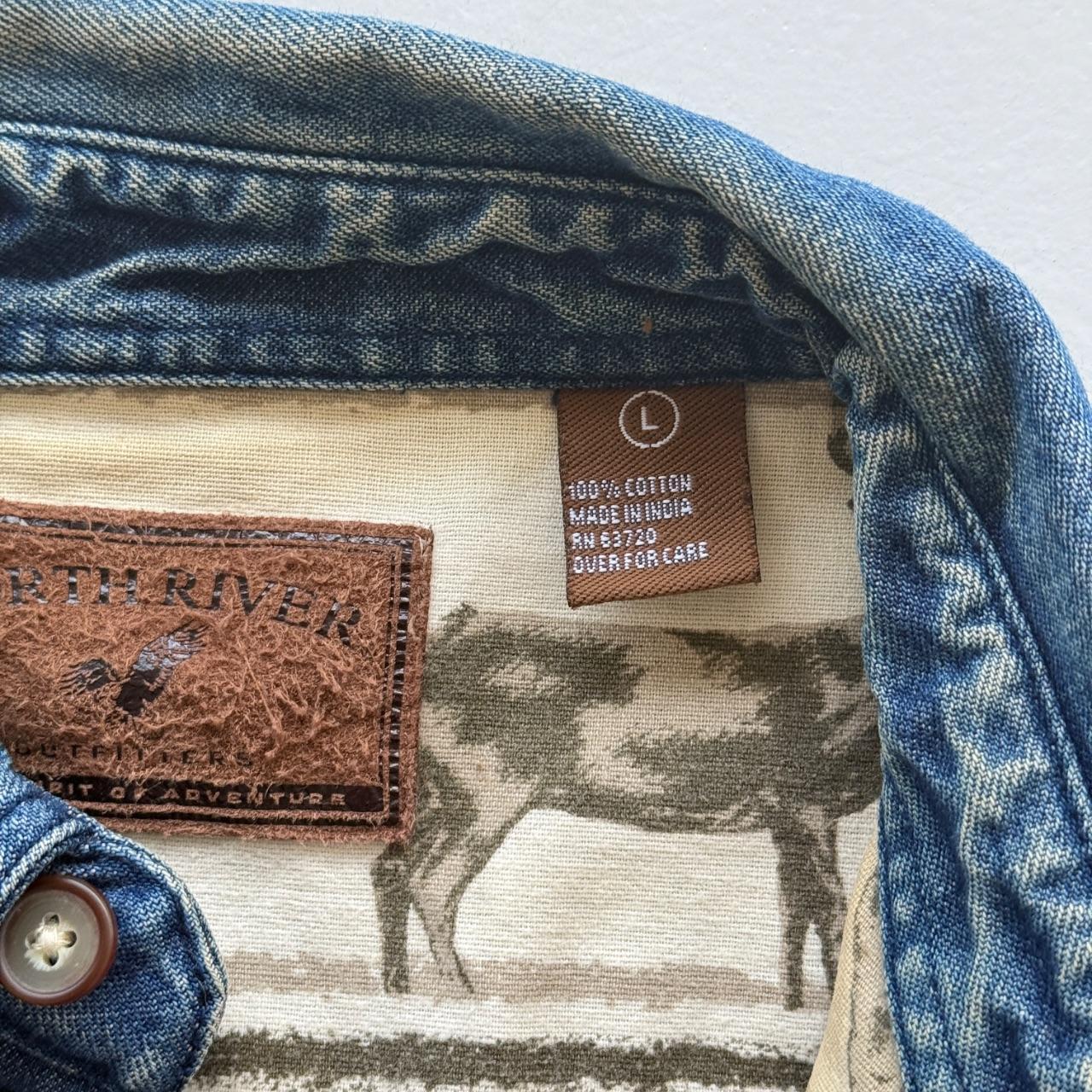 Blue North River 90’s Vintage Blanket Lined Denim Shirt - XL