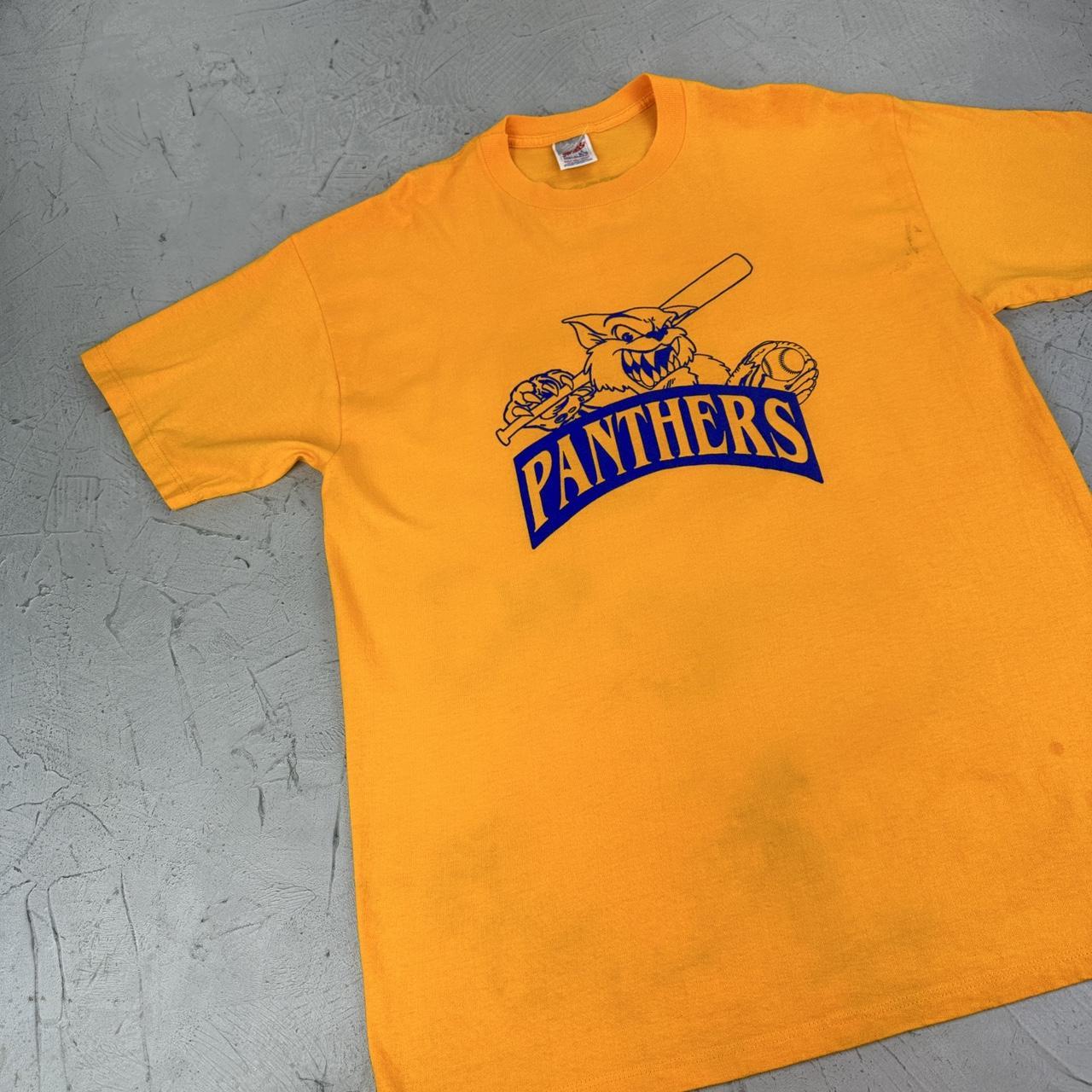 Panthers Yellow 90s vintage T-shirt - Large