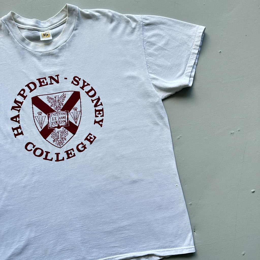 White Sydeny College 90s Vintage T-shirt - Boxy Large