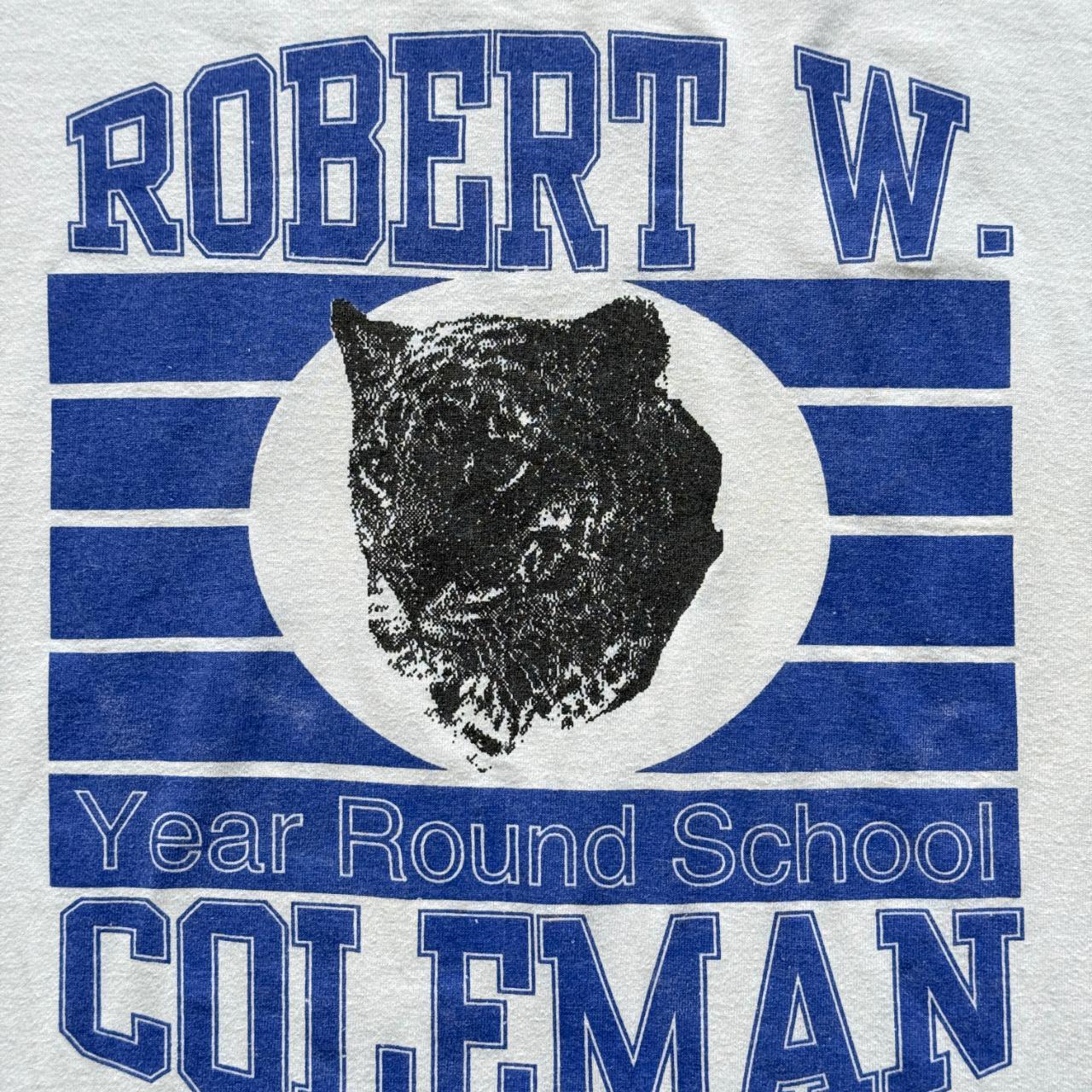 White Robert W College Vintage 80s T-shirt - XL